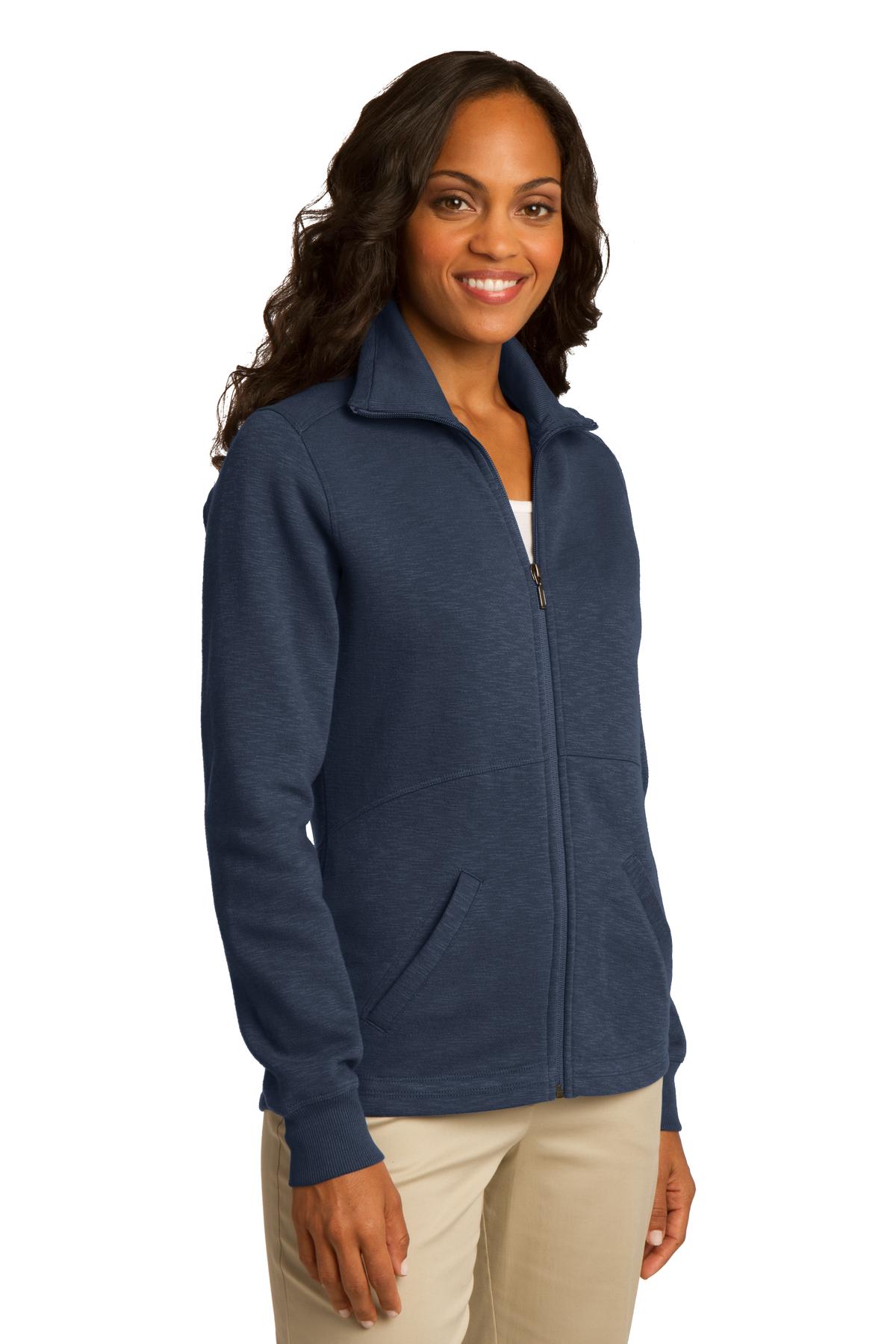 Port Authority Women's Slub Fleece Full-Zip Jacket. L293