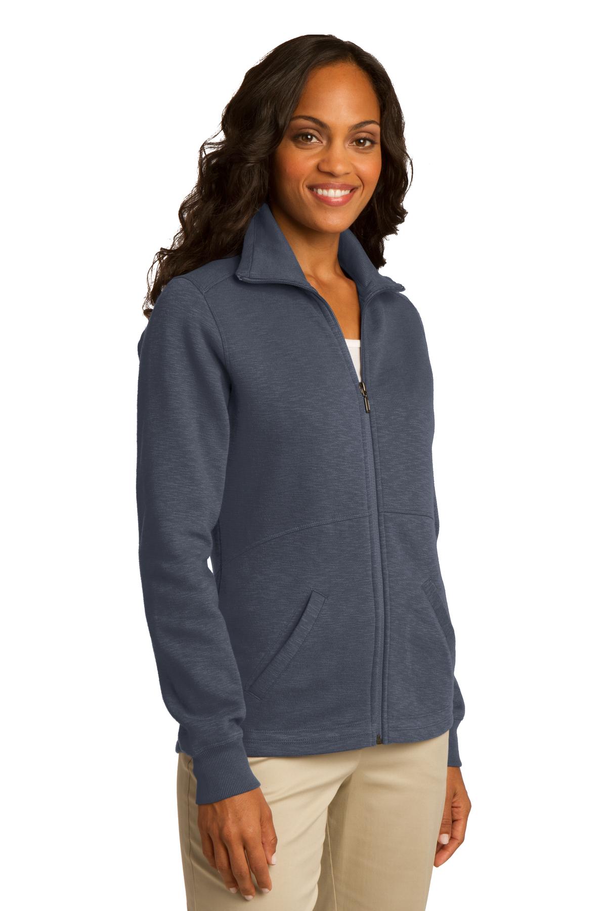 Port Authority Women's Slub Fleece Full-Zip Jacket. L293