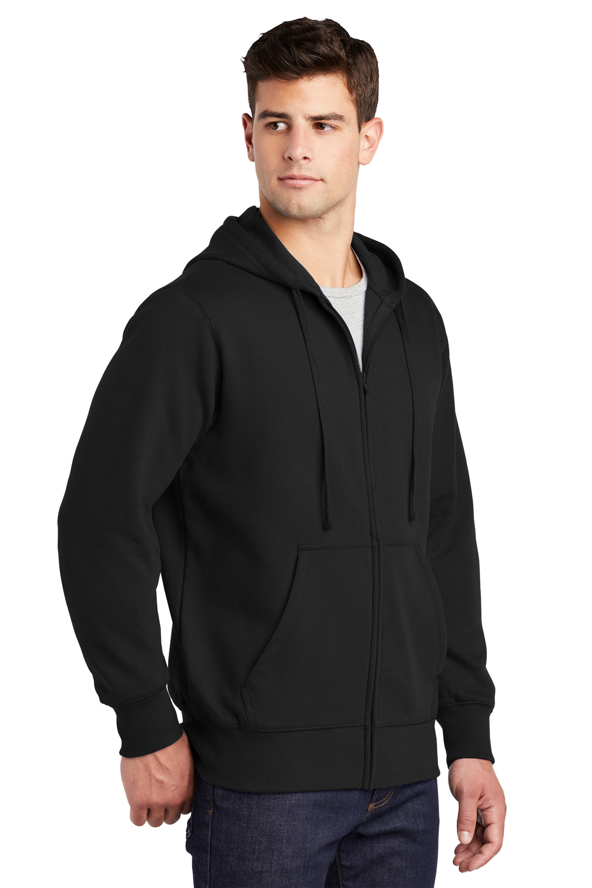 Sport-Tek Full-Zip Hooded Sweatshirt. ST258