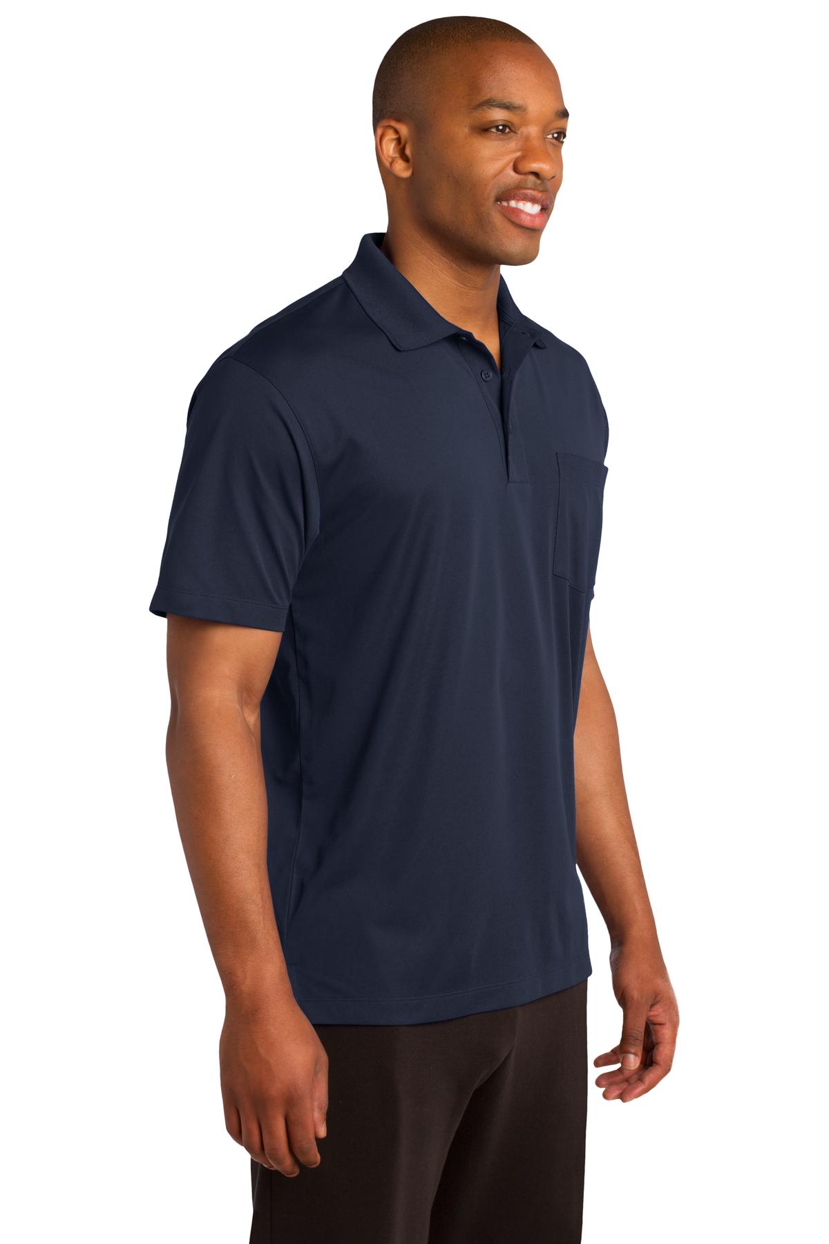 Sport-Tek Micropique Sport-Wick Pocket Polo. ST651