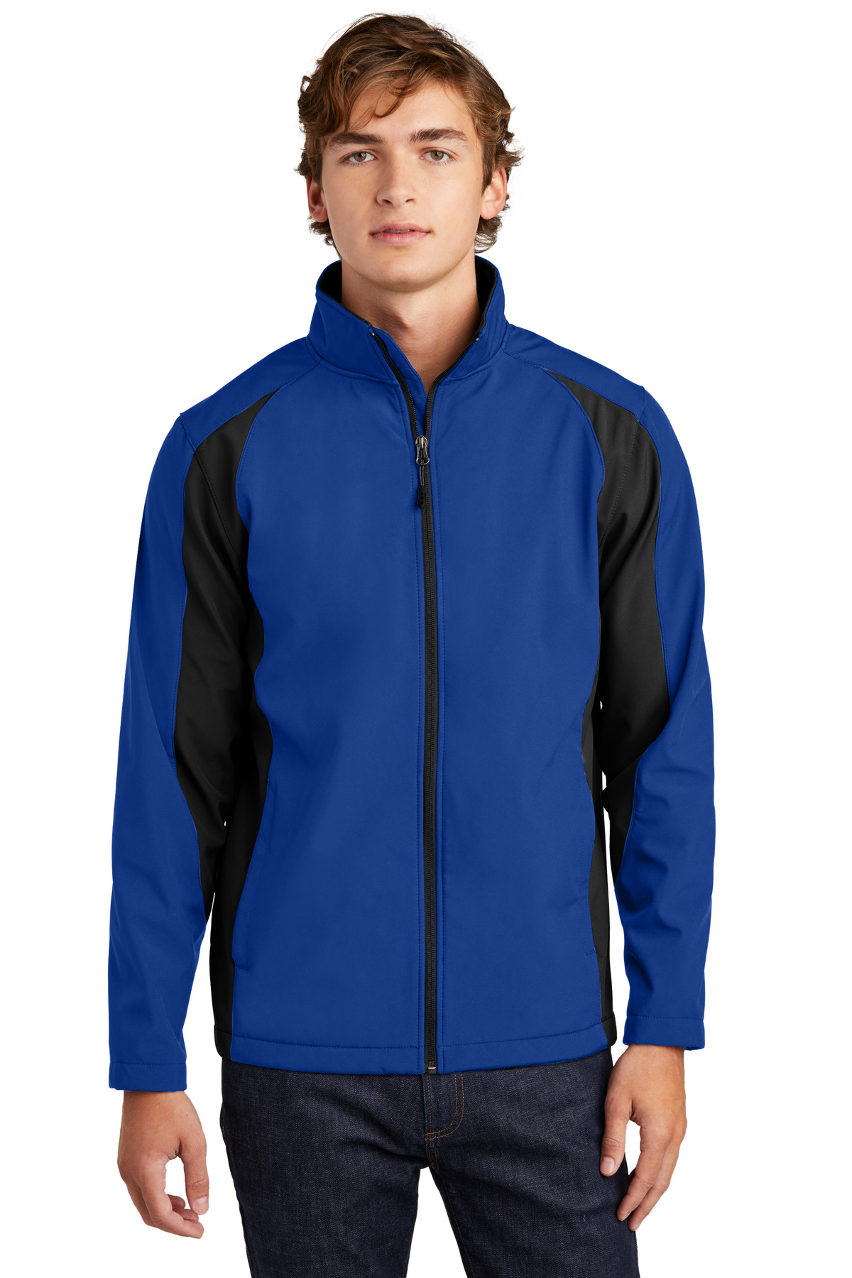 Sport-Tek Colorblock Soft Shell Jacket. ST970 At Wholesale Prices