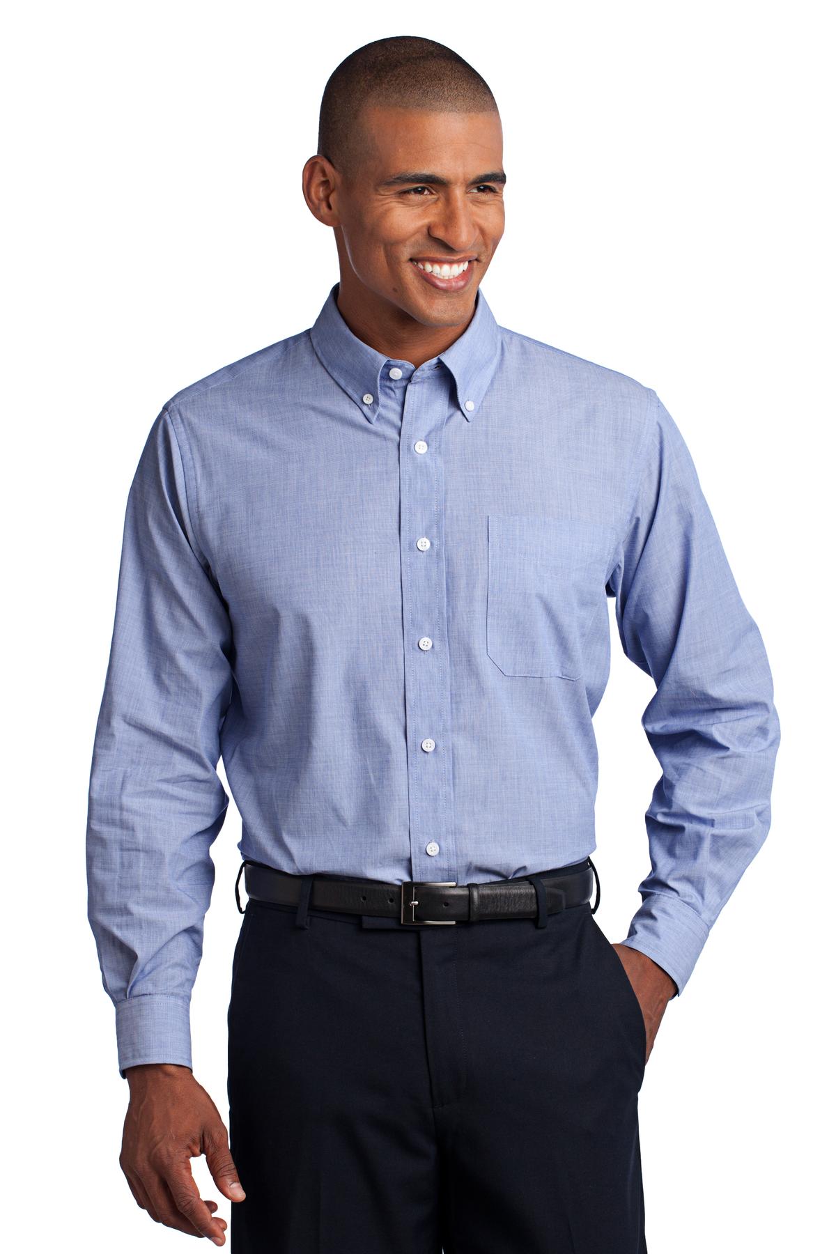 Port Authority Tall Crosshatch Easy Care Shirt-Port Authority