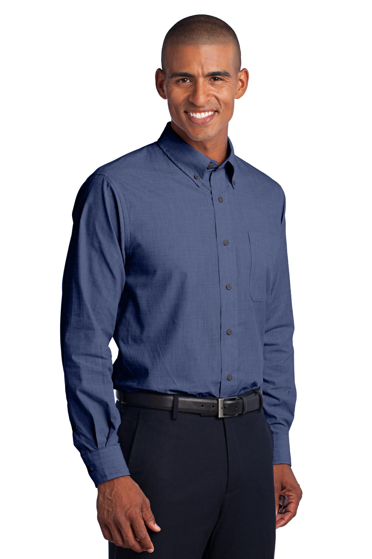 Port Authority Crosshatch Easy Care Shirt. S640