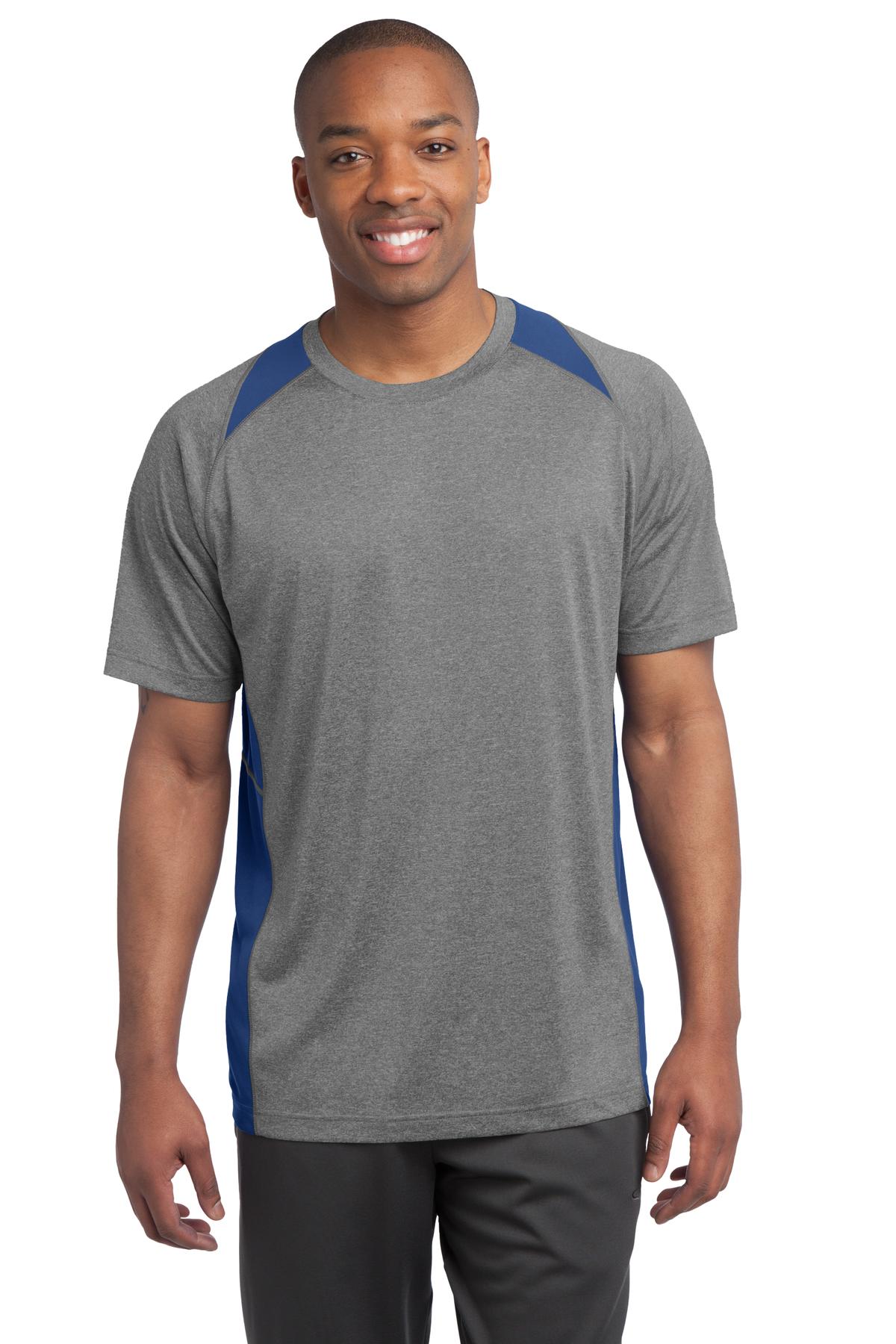 Sport-Tek Heather Colorblock Contender Tee. ST361