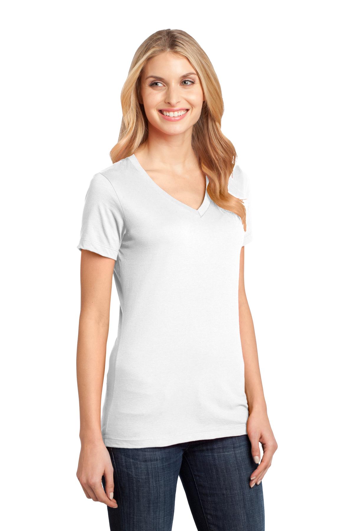 District - Women's Perfect Weight V-Neck Tee. DM1170L