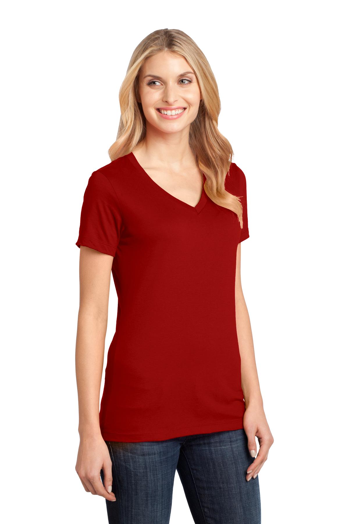 District - Women's Perfect Weight V-Neck Tee. DM1170L