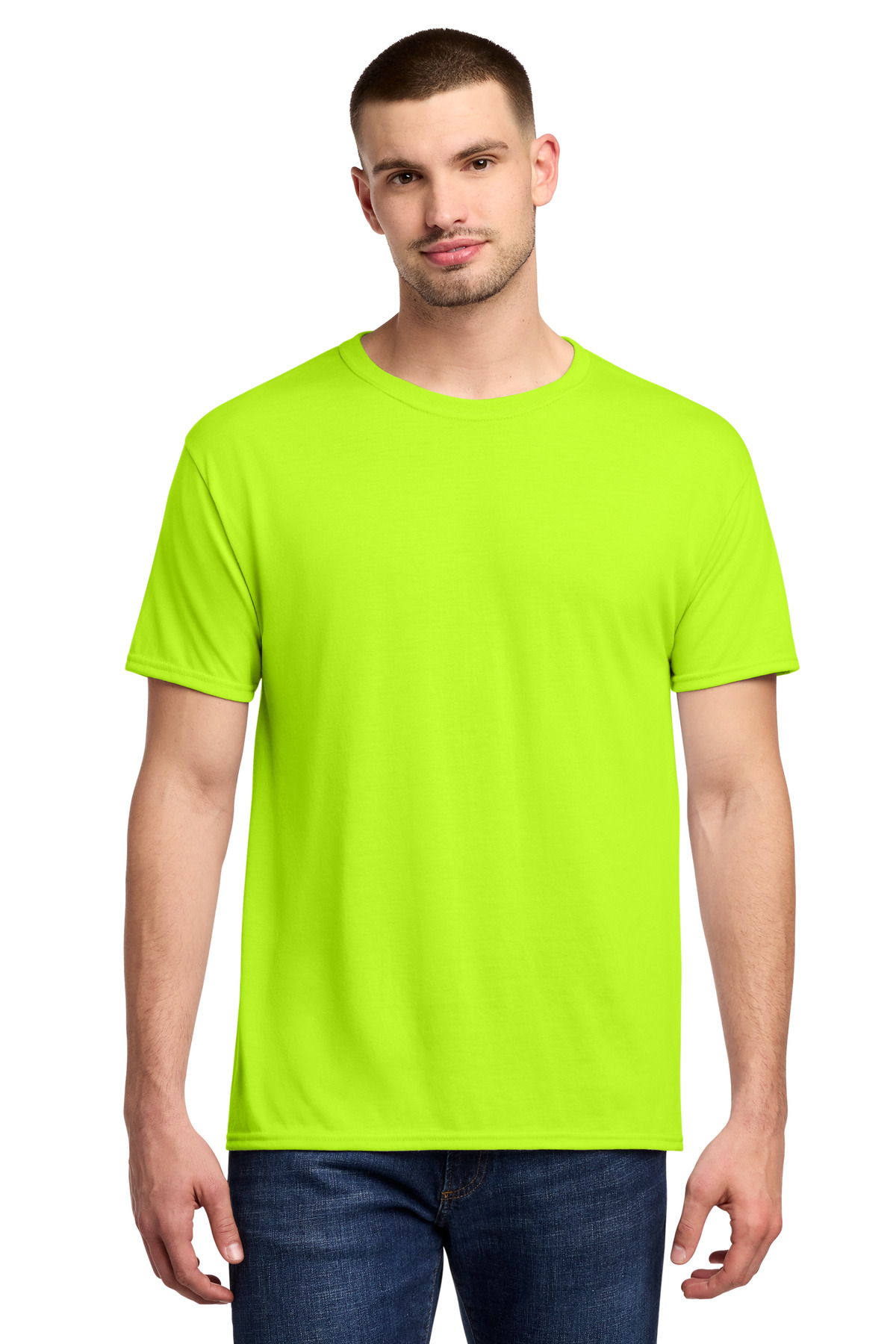 Jerzees 21M swatch in Safety Green