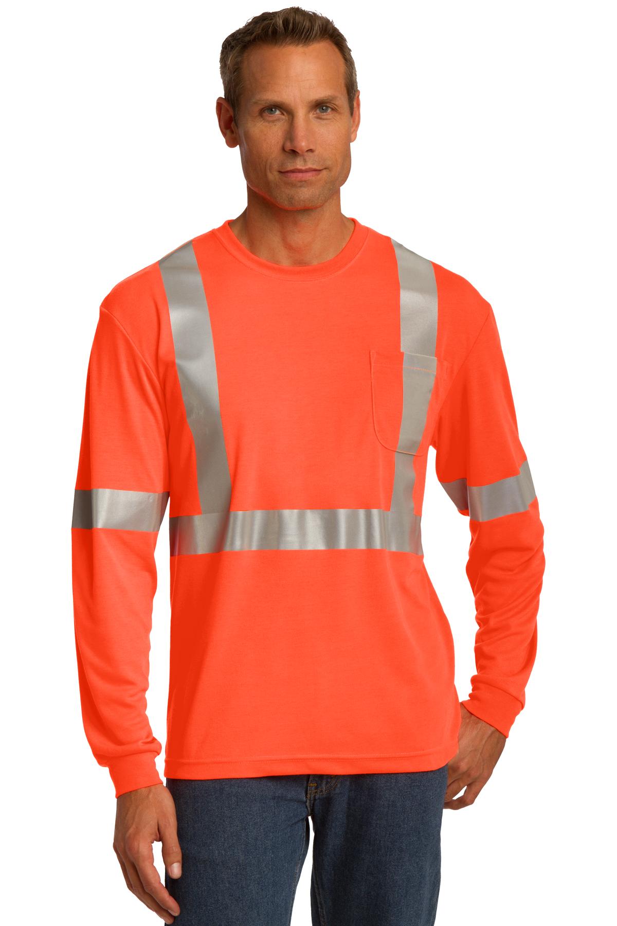 CornerStone Corporate Hospitality TShirts & Workwear ® ANSI 107 Class 2 Long Sleeve Safety T-Shirt.-CornerStone