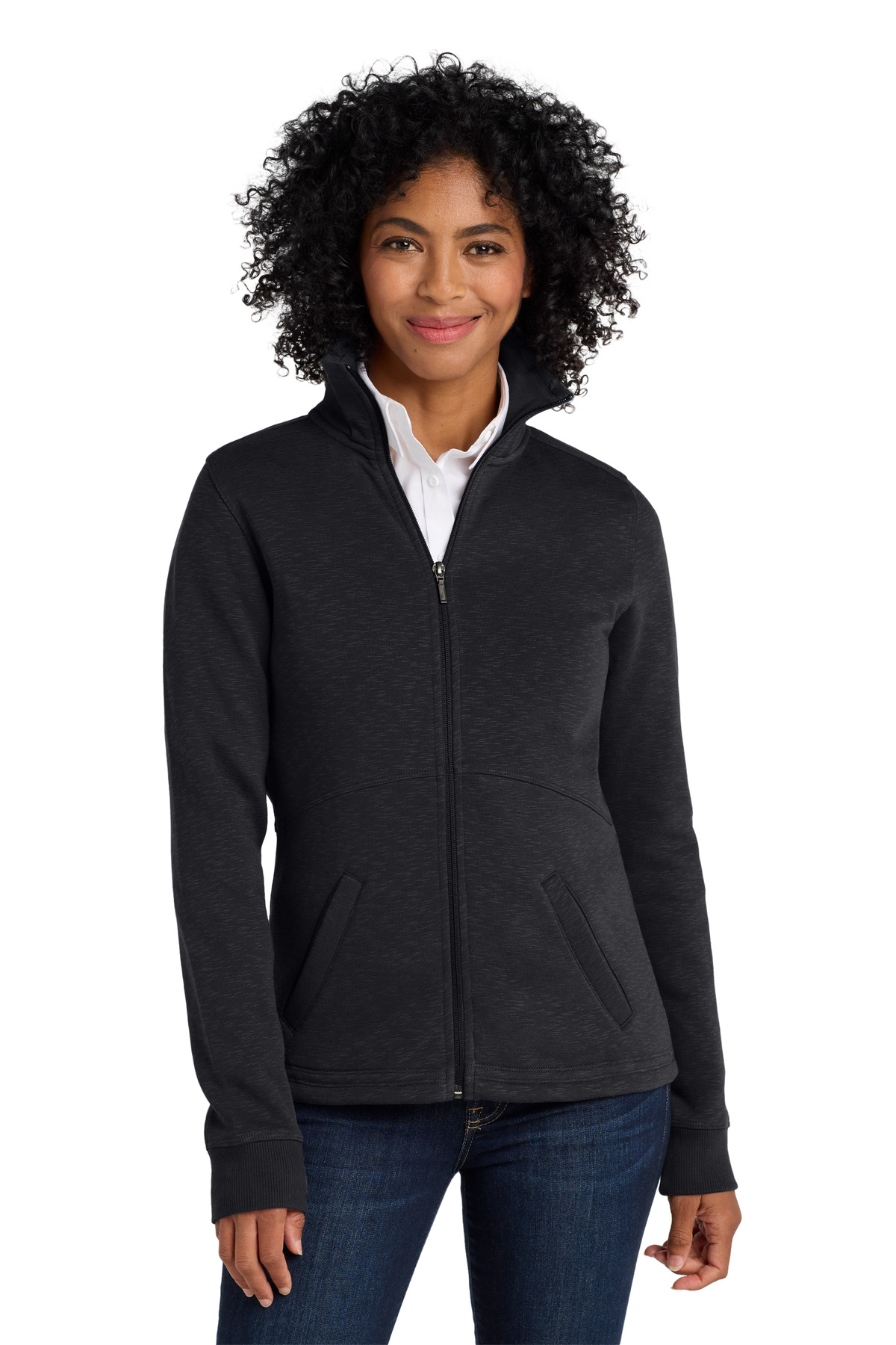 Port Authority ® Women's Slub Fleece Full-Zip Jacket. L293