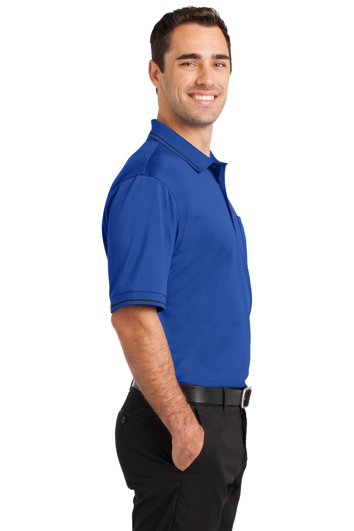 CornerStone Select Snag-Proof Tipped Pocket Polo. CS415