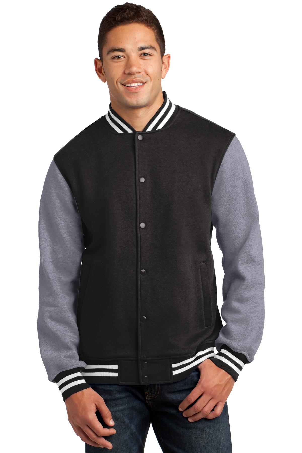 Sport-Tek Hospitality Sweatshirts & Fleece ® Fleece Letterman Jacket.-Sport-Tek