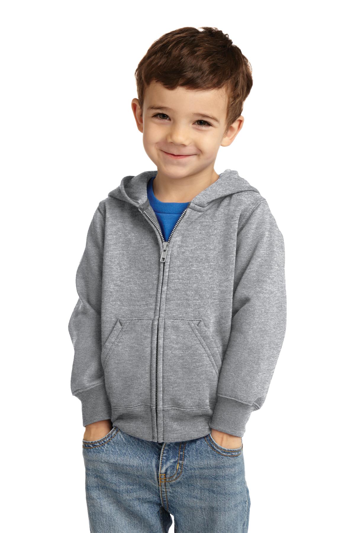 Port & Company Toddler Core Fleece Full-Zip Hooded Sweatshirt - CAR78TZH