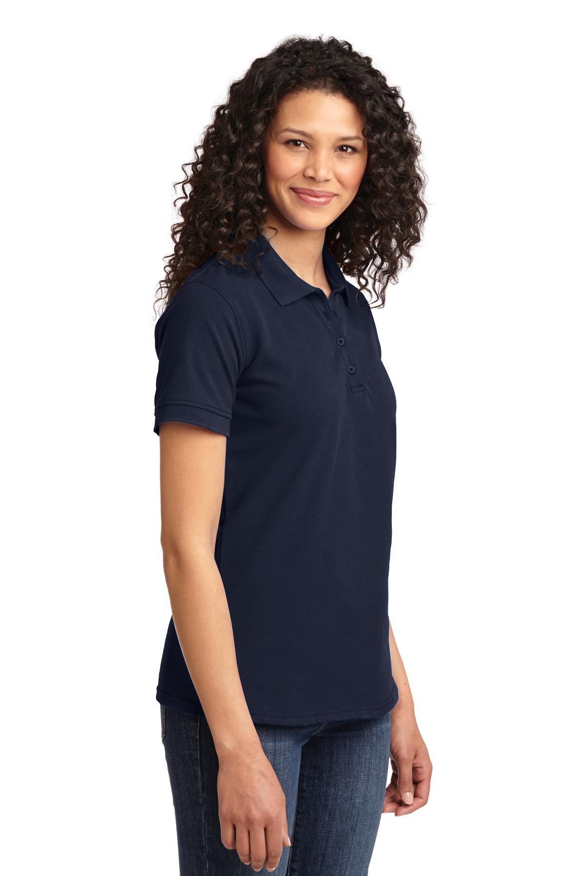 Port & Co Women's Core Blend Pique Polo. LKP155