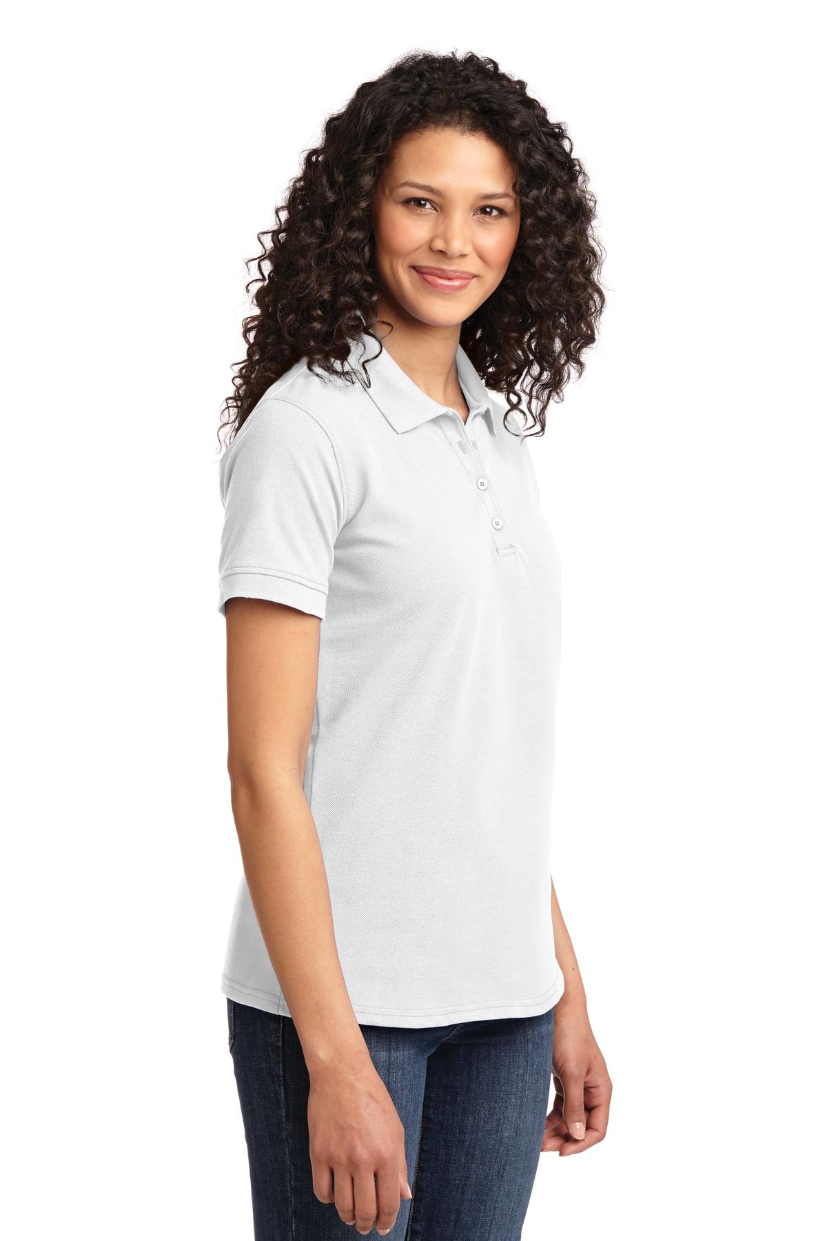 Port & Co Women's Core Blend Pique Polo. LKP155