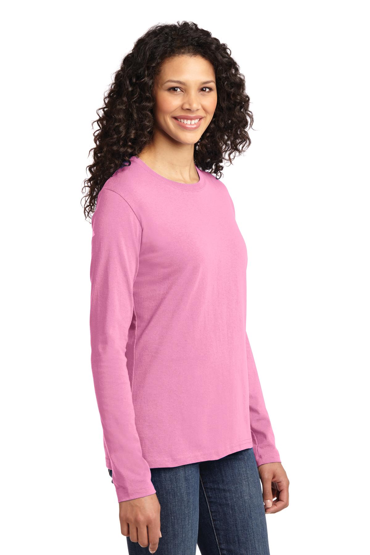 Port & Company Women's Long Sleeve Core Cotton Tee. LPC54LS