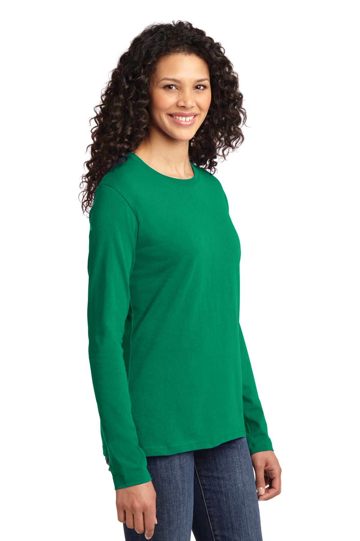 Port & Co Women's Long Sleeve Core Cotton Tee. LPC54LS