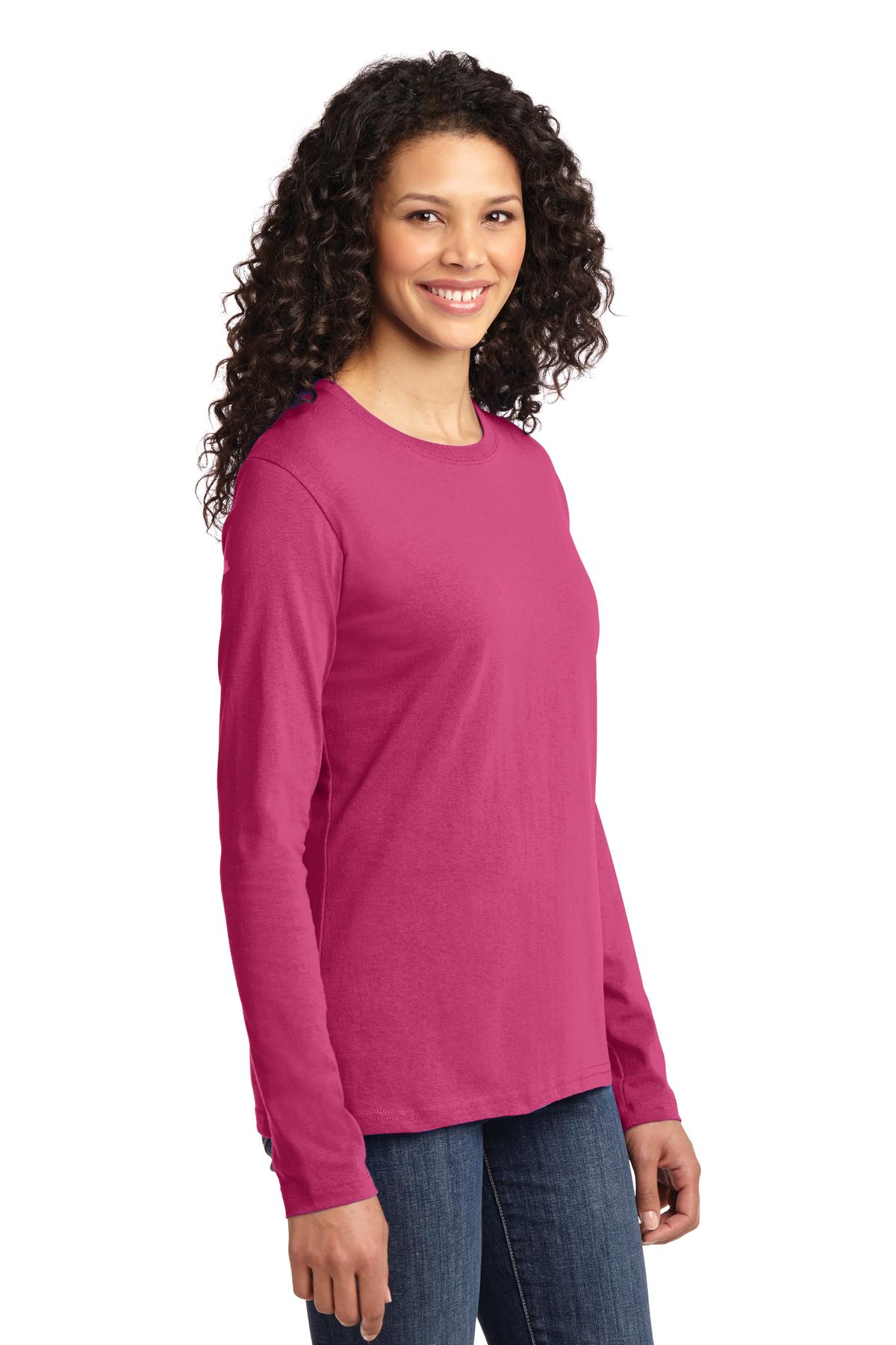 Port & Company Women's Long Sleeve Core Cotton Tee. LPC54LS