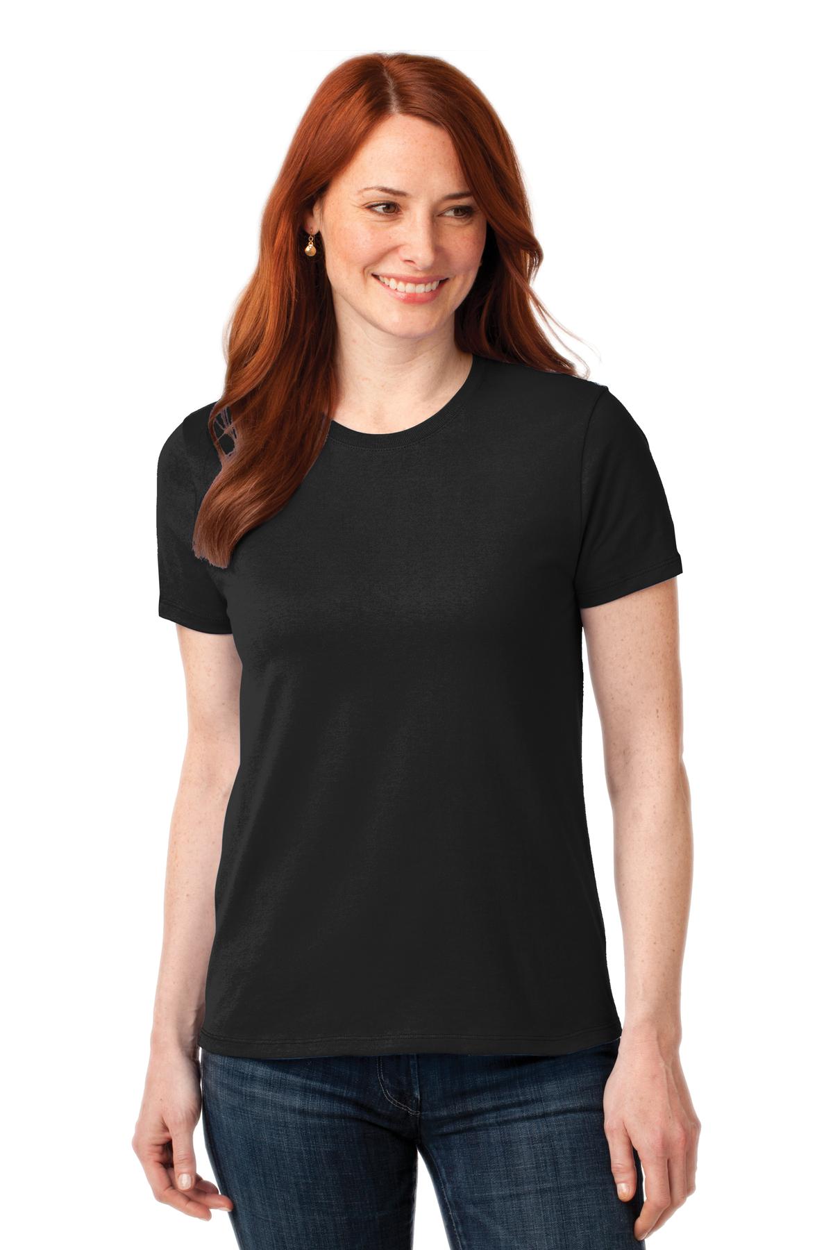FOH – Women’s Blank T-shirt: Ladies Core Blend Tee. LPC55 – Black
