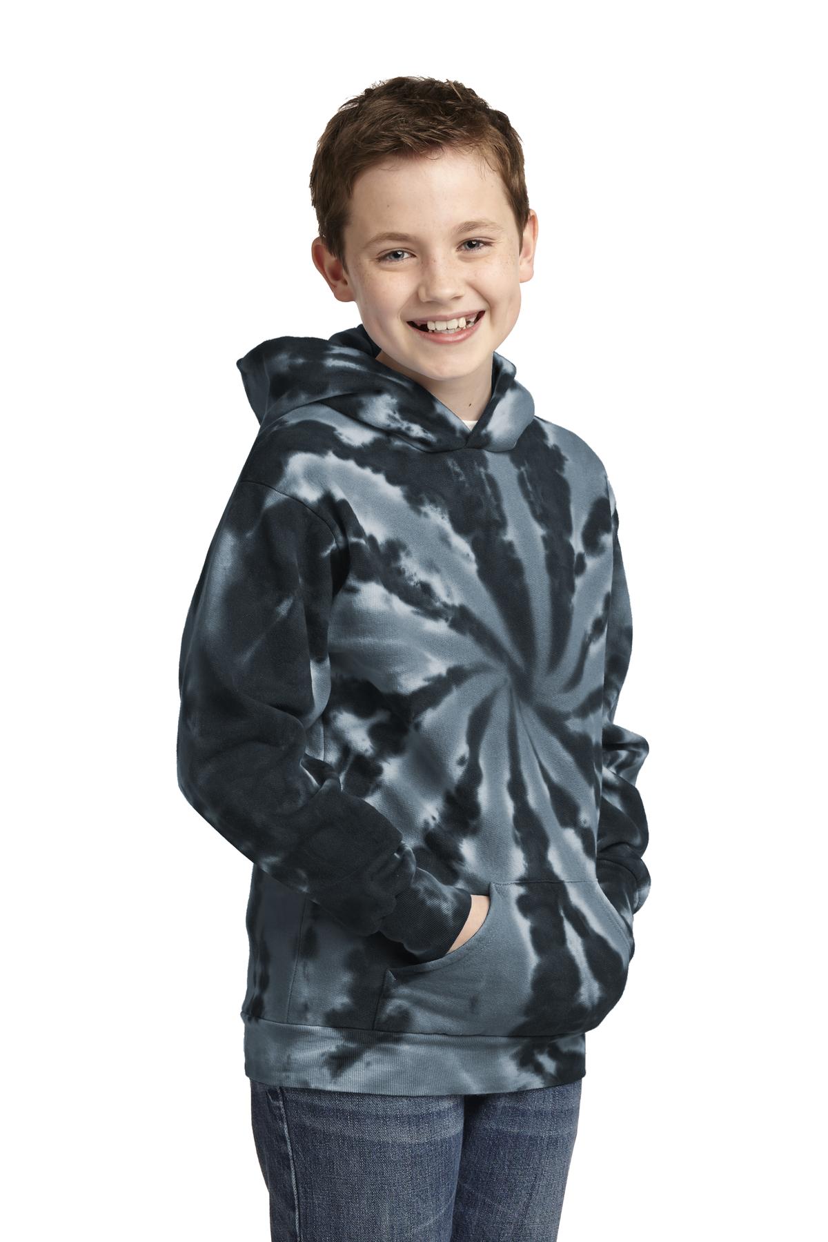 Port & Company Youth Tie-Dye Pullover Hooded Sweatshirt. PC146Y
