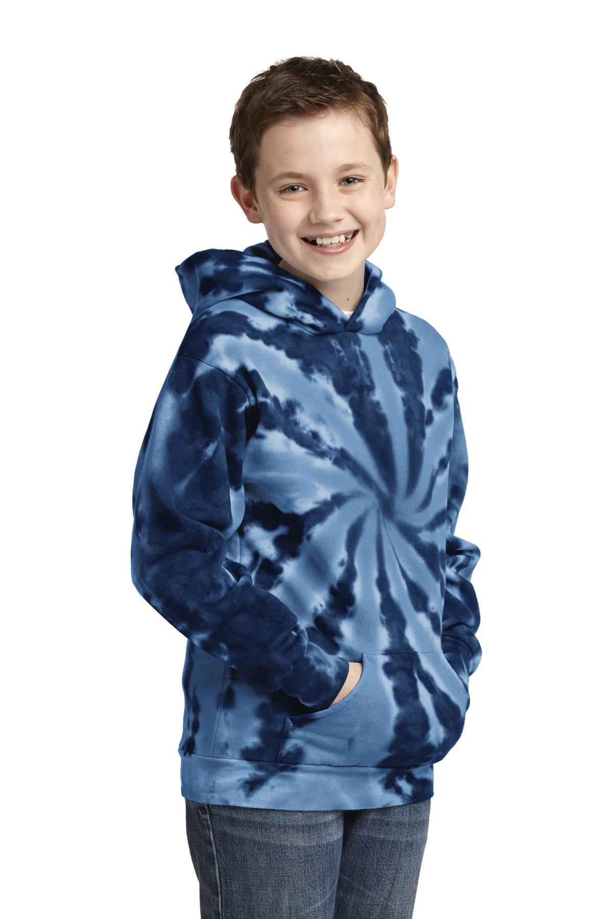 Port & Co Youth Tie-Dye Pullover Hooded Sweatshirt. PC146Y