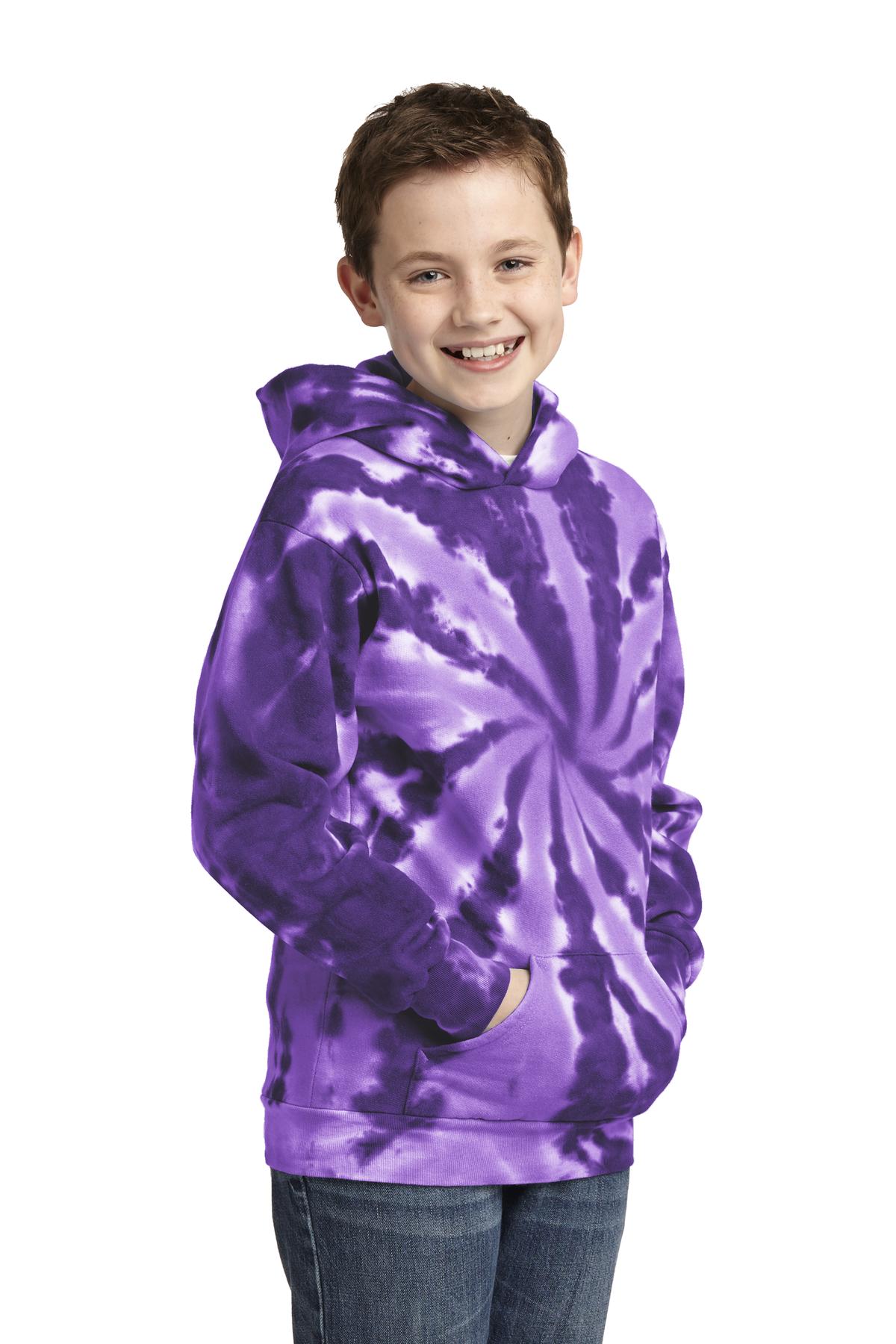 Port & Company Youth Tie-Dye Pullover Hooded Sweatshirt. PC146Y