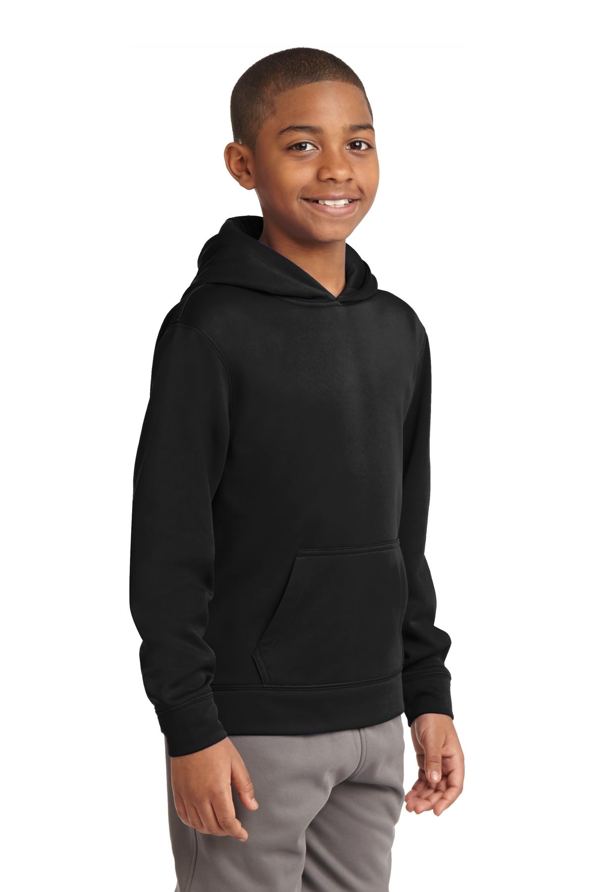 Sport-Tek Youth Sport-Wick Fleece Hooded Pullover. YST244