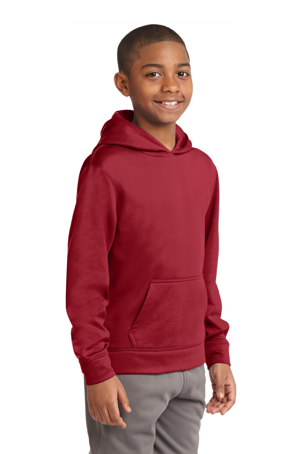 Sport-Tek Youth Sport-Wick Fleece Hooded Pullover. YST244