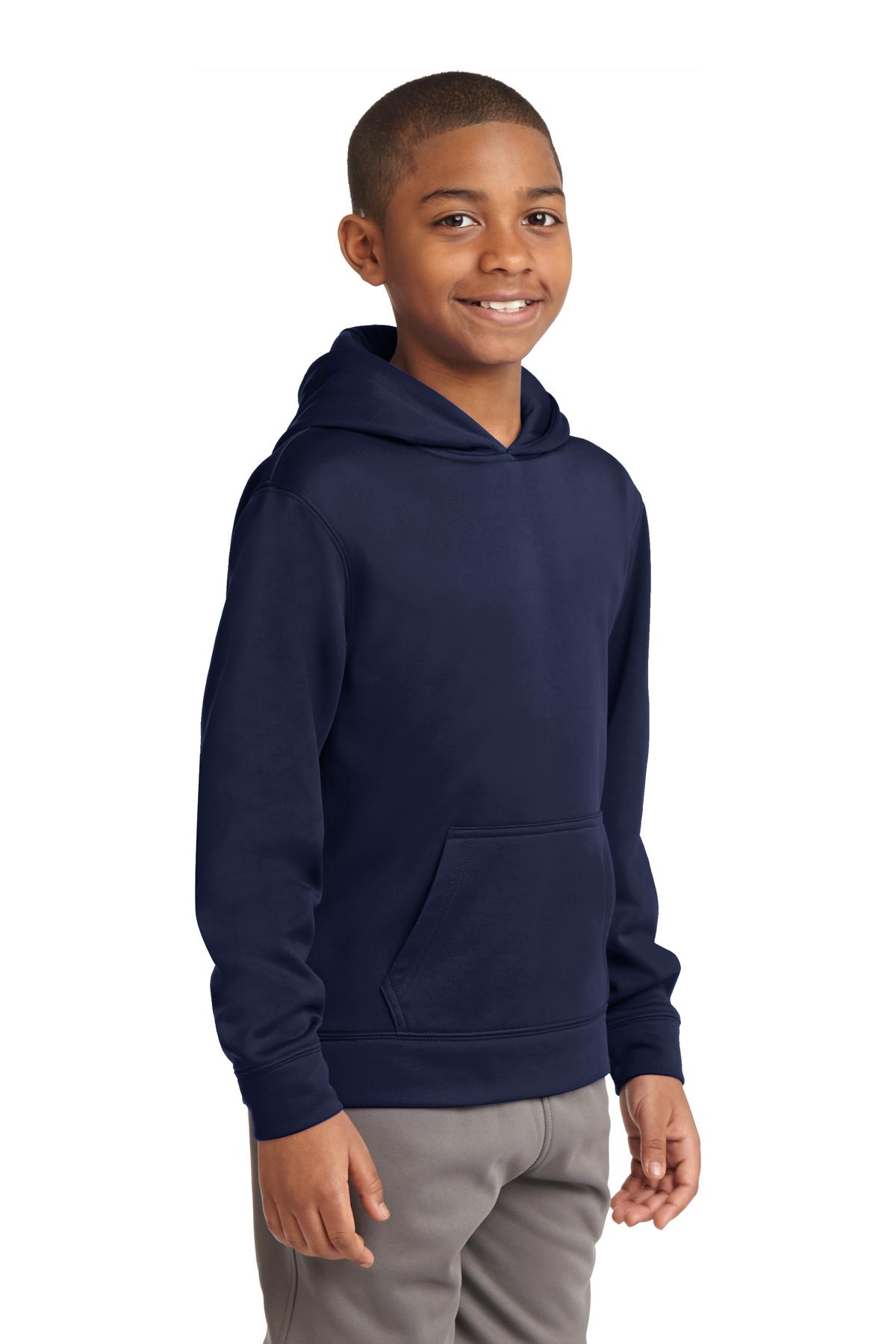 Sport-Tek Youth Sport-Wick Fleece Hooded Pullover. YST244