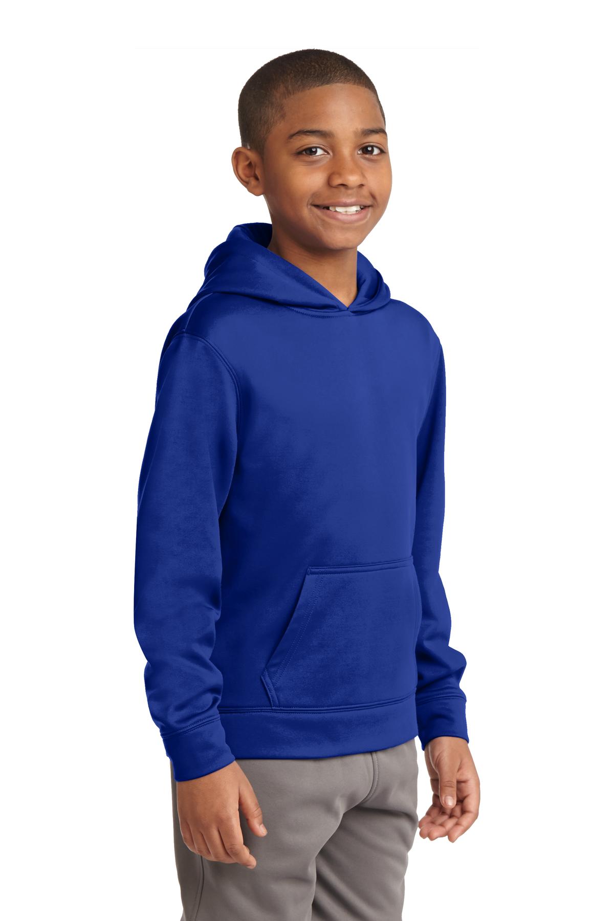 Sport-Tek Youth Sport-Wick Fleece Hooded Pullover. YST244