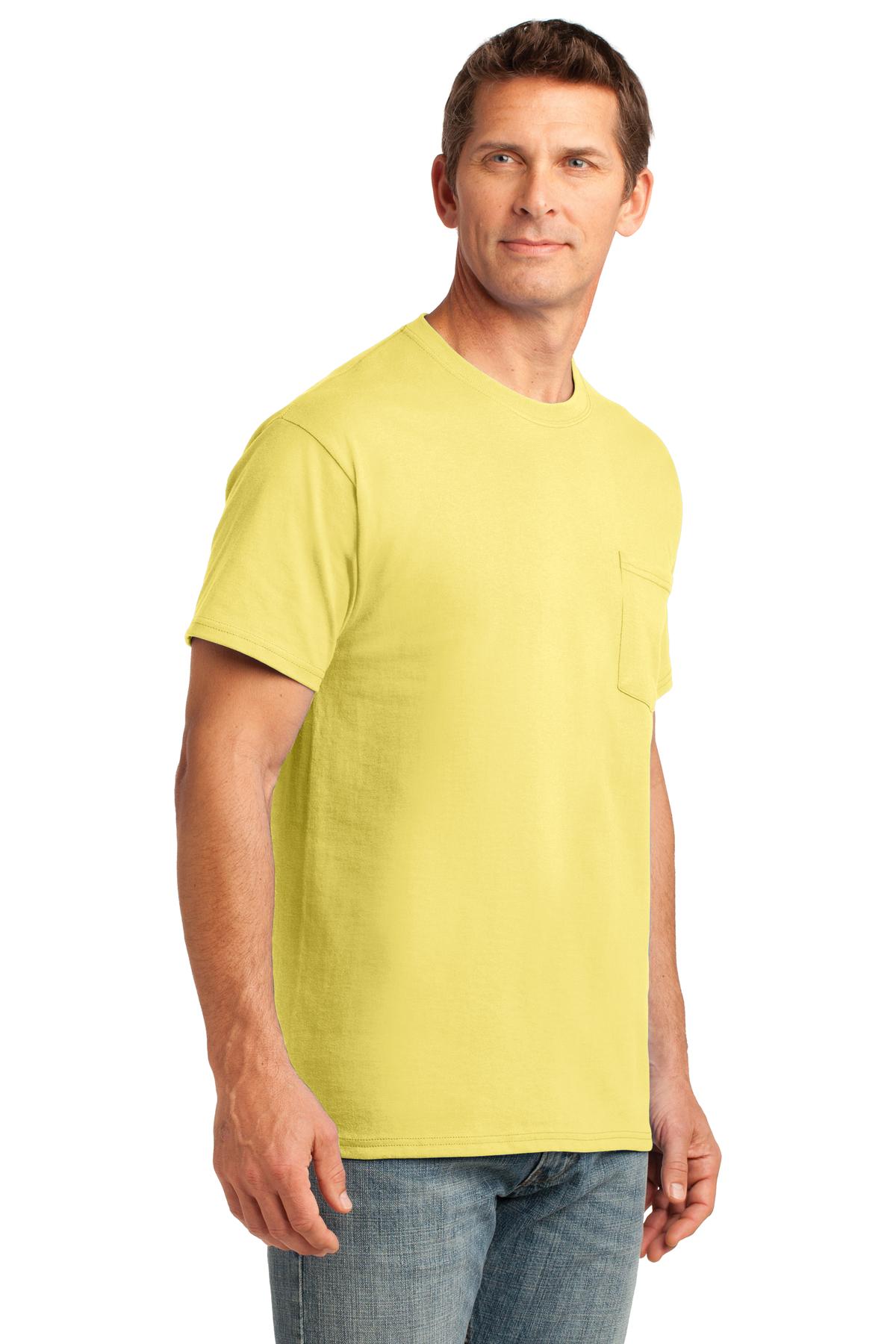 Port & Company Core Cotton Pocket Tee. PC54P
