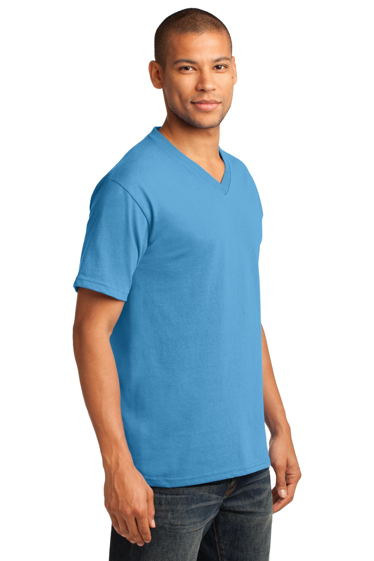 Port & Company Core Cotton V-Neck Tee. PC54V