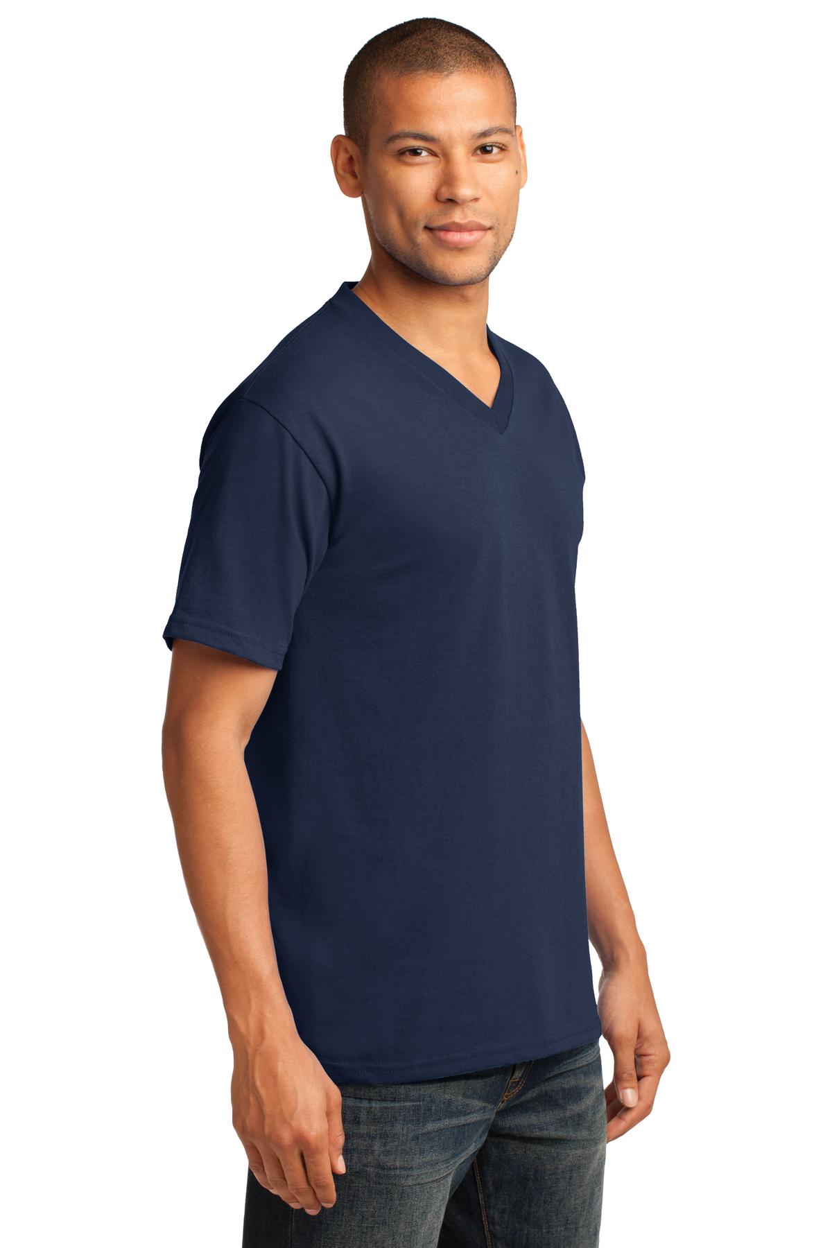 Port & Co Core Cotton V-Neck Tee. PC54V