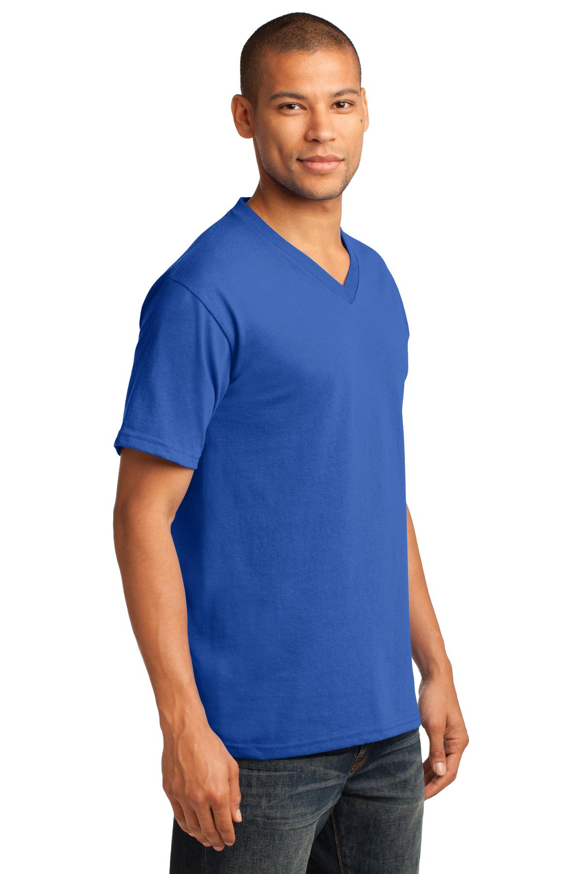 Port & Company Core Cotton V-Neck Tee. PC54V