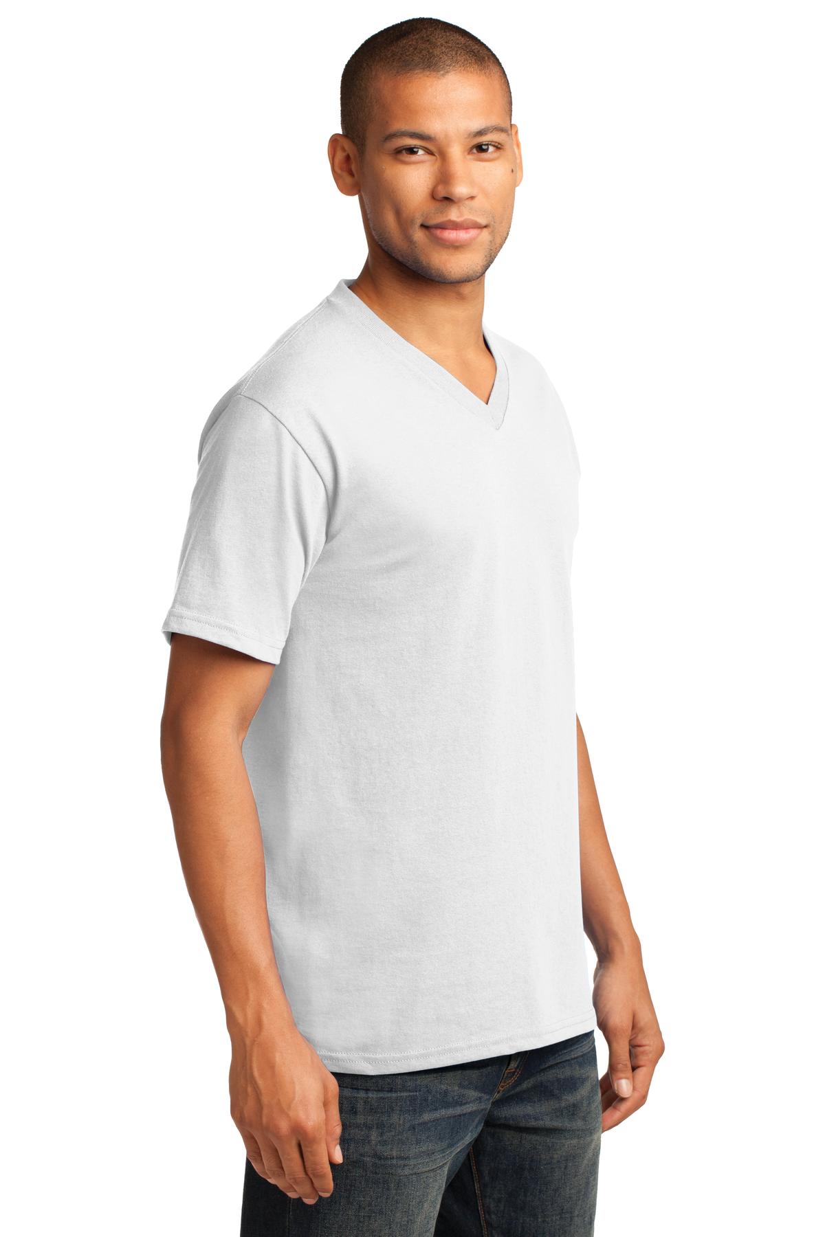 Port & Co Core Cotton V-Neck Tee. PC54V