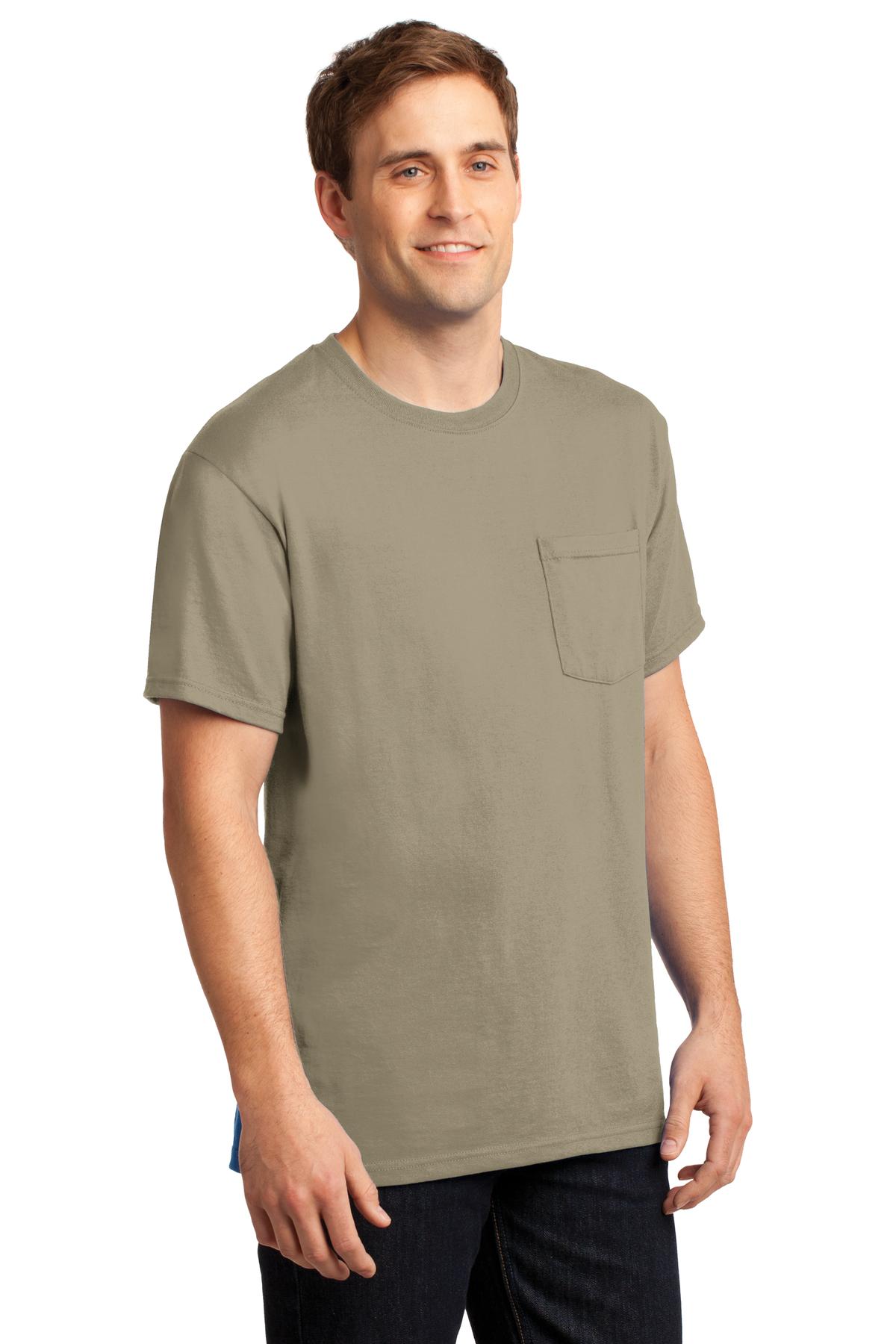 Jerzees - Dri-Power 50/50 Cotton/Poly Pocket T-Shirt. 29MP
