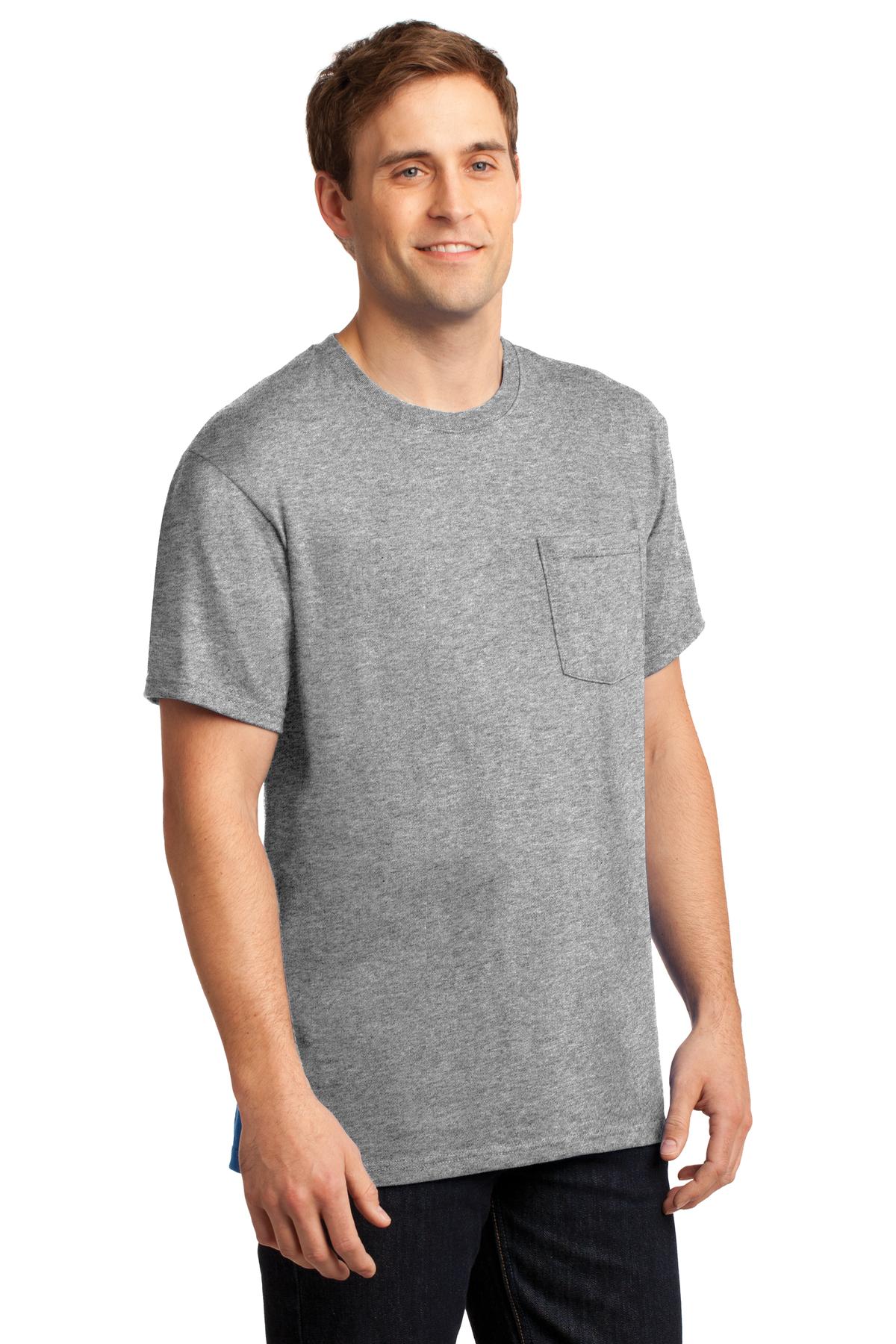 Jerzees - Dri-Power 50/50 Cotton/Poly Pocket T-Shirt. 29MP