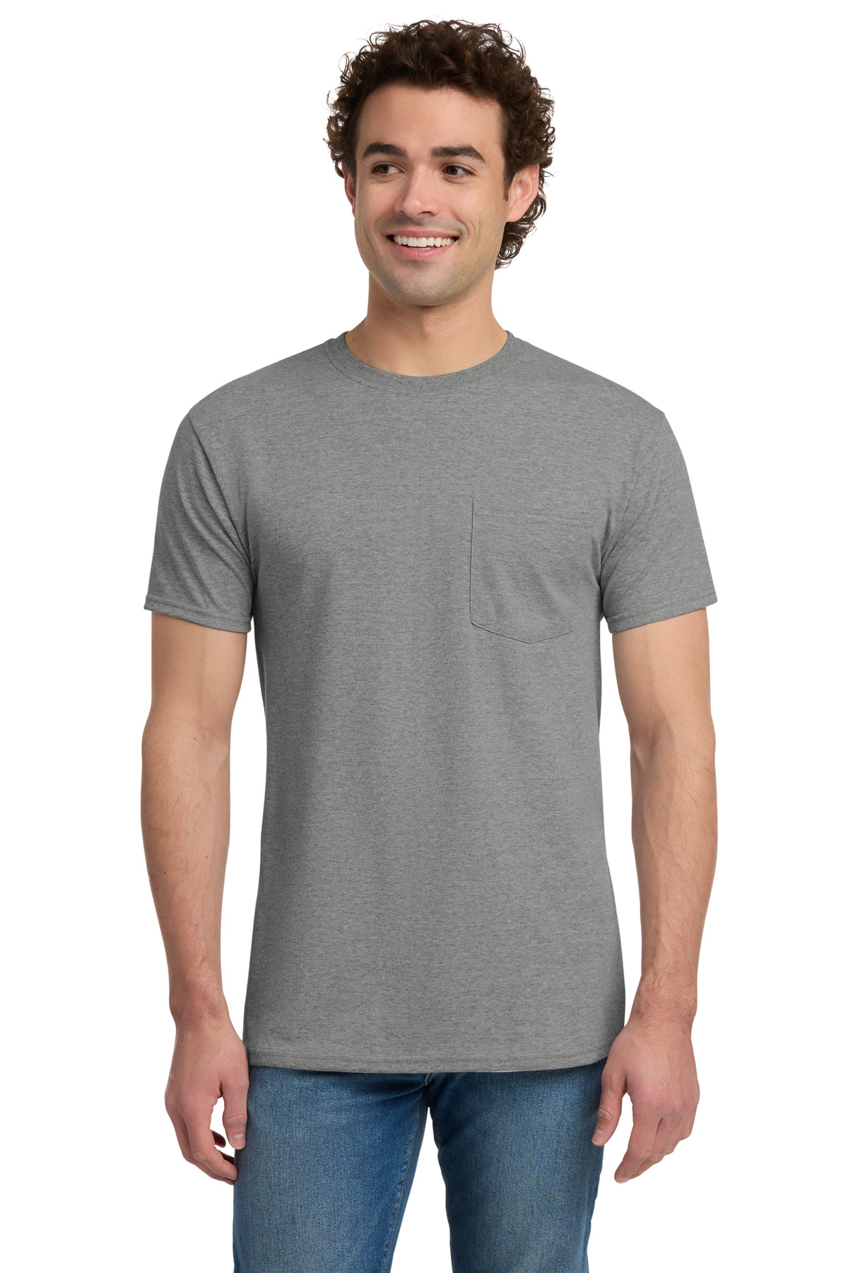 Jerzees ® - Dri-Power ® 50/50 Cotton/Poly Pocket T-Shirt. 29MP - Oxford
