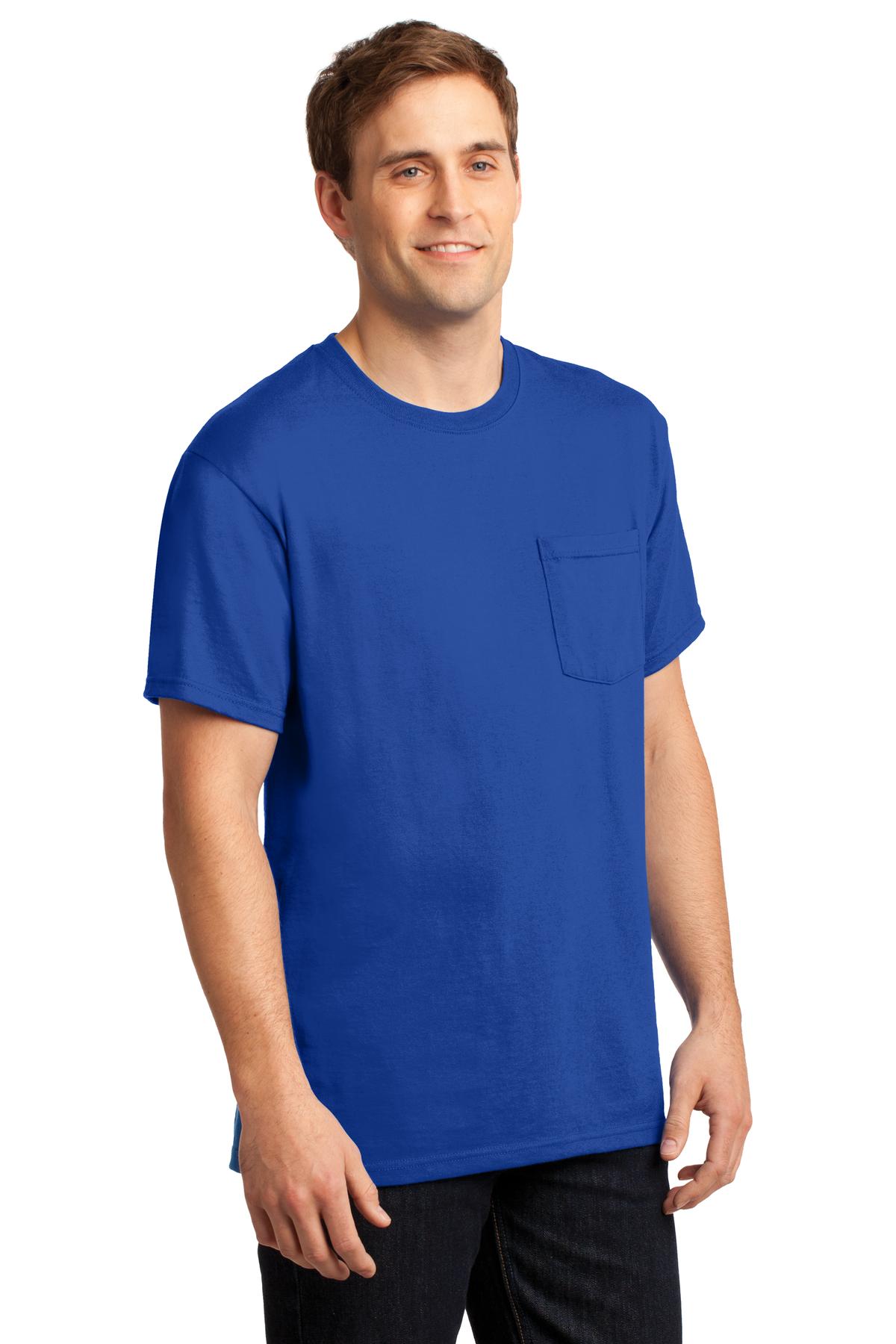 Jerzees - Dri-Power 50/50 Cotton/Poly Pocket T-Shirt. 29MP