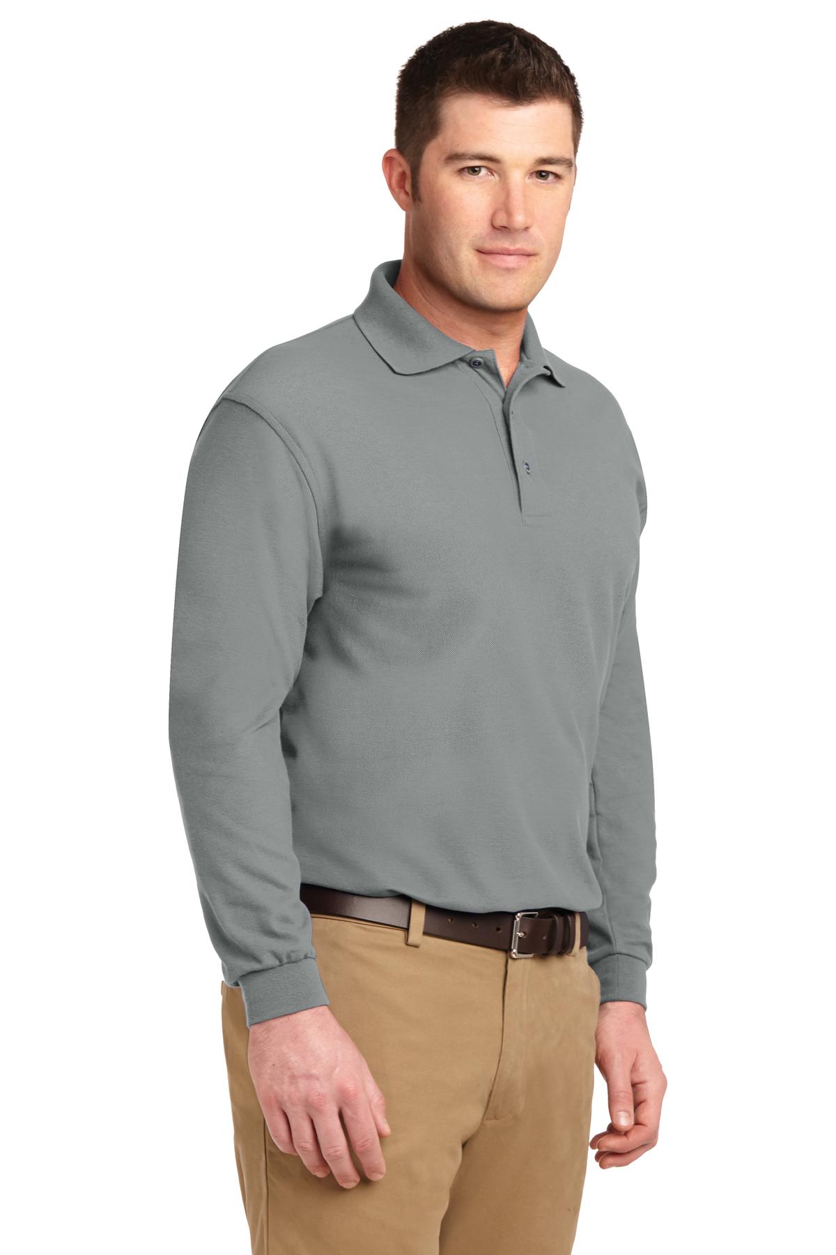 Port Authority Silk Touch Long Sleeve Polo. K500LS