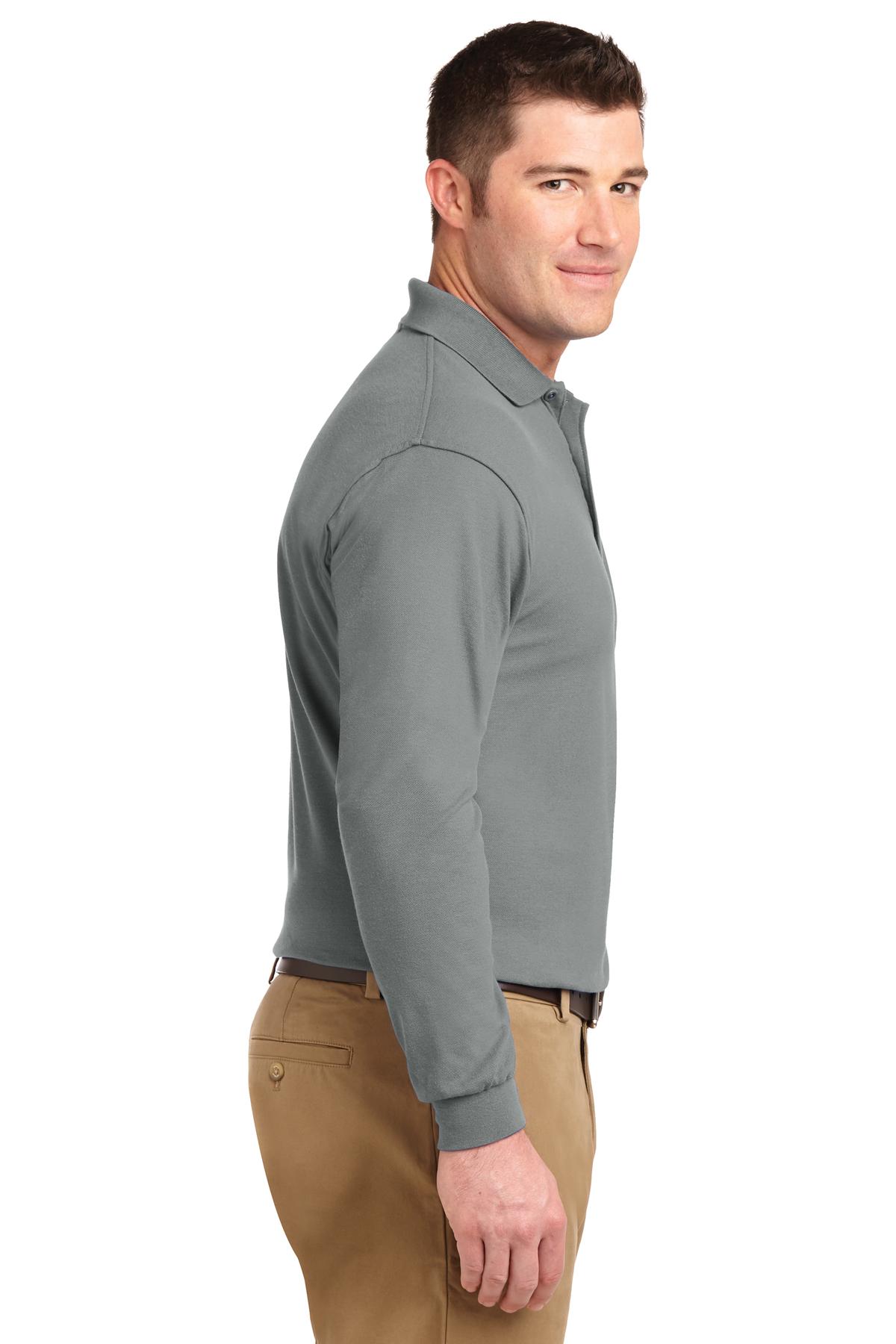 Port Authority Silk Touch Long Sleeve Polo. K500LS
