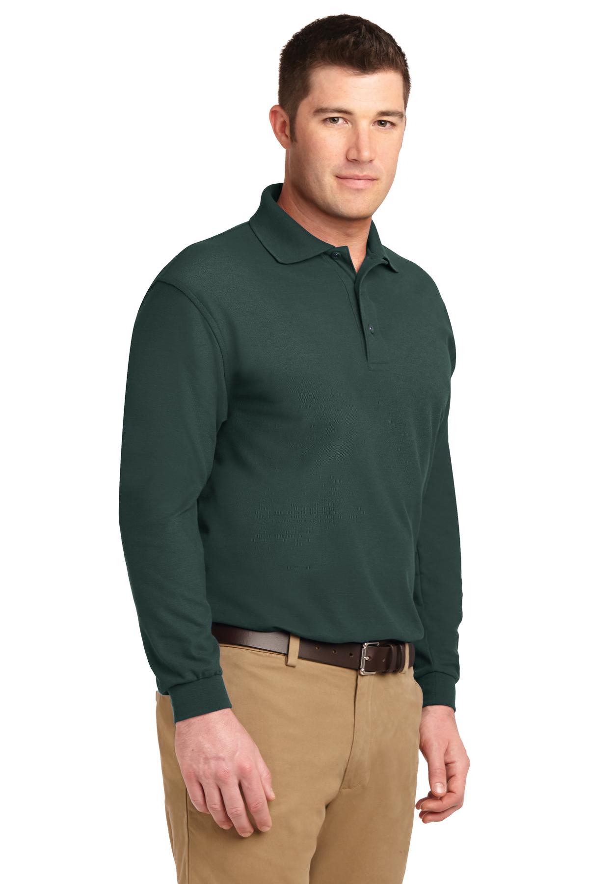 Port Authority Silk Touch Long Sleeve Polo. K500LS