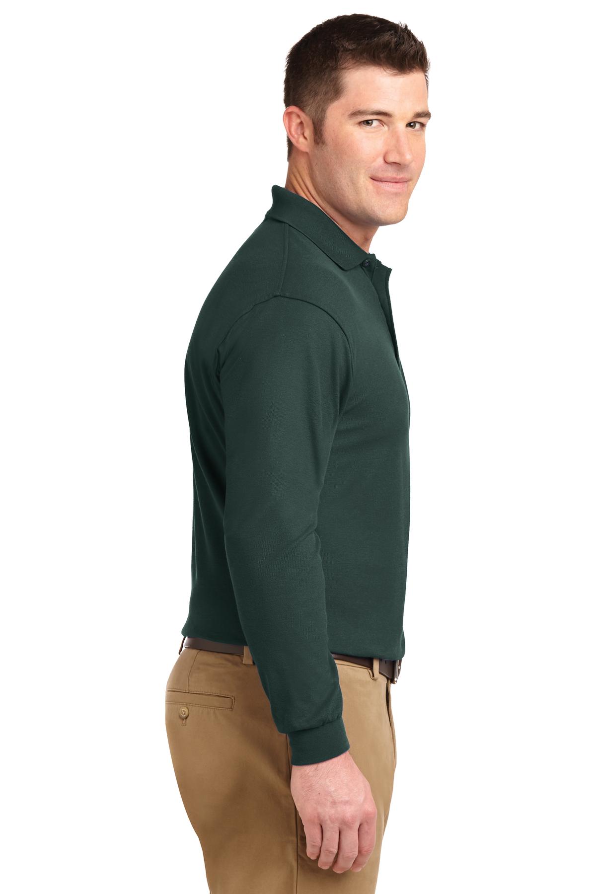 Port Authority Silk Touch Long Sleeve Polo. K500LS