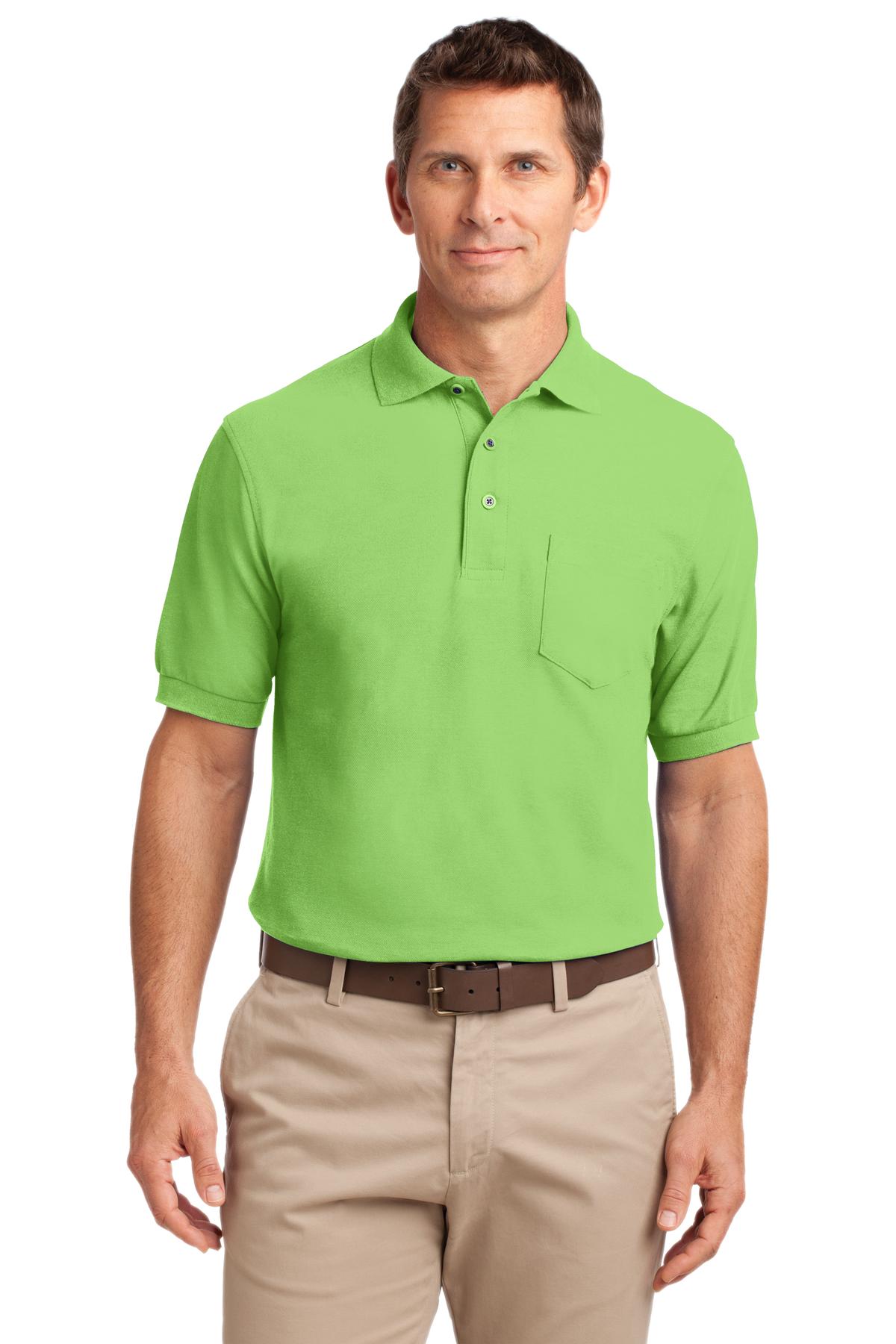 Port Authority Silk Touch Polo with Pocket.  K500P