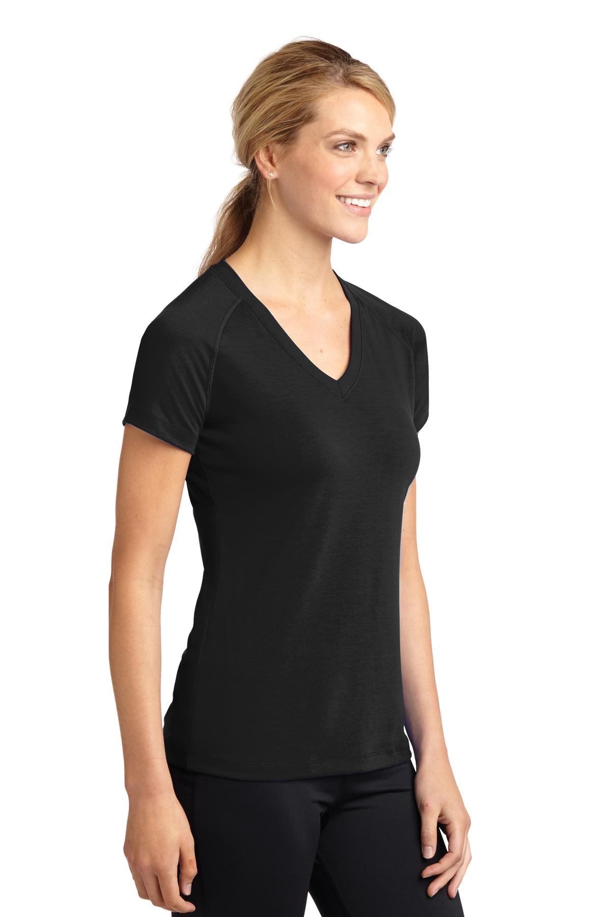 Sport-Tek Ladies Ultimate Performance V-Neck. LST700