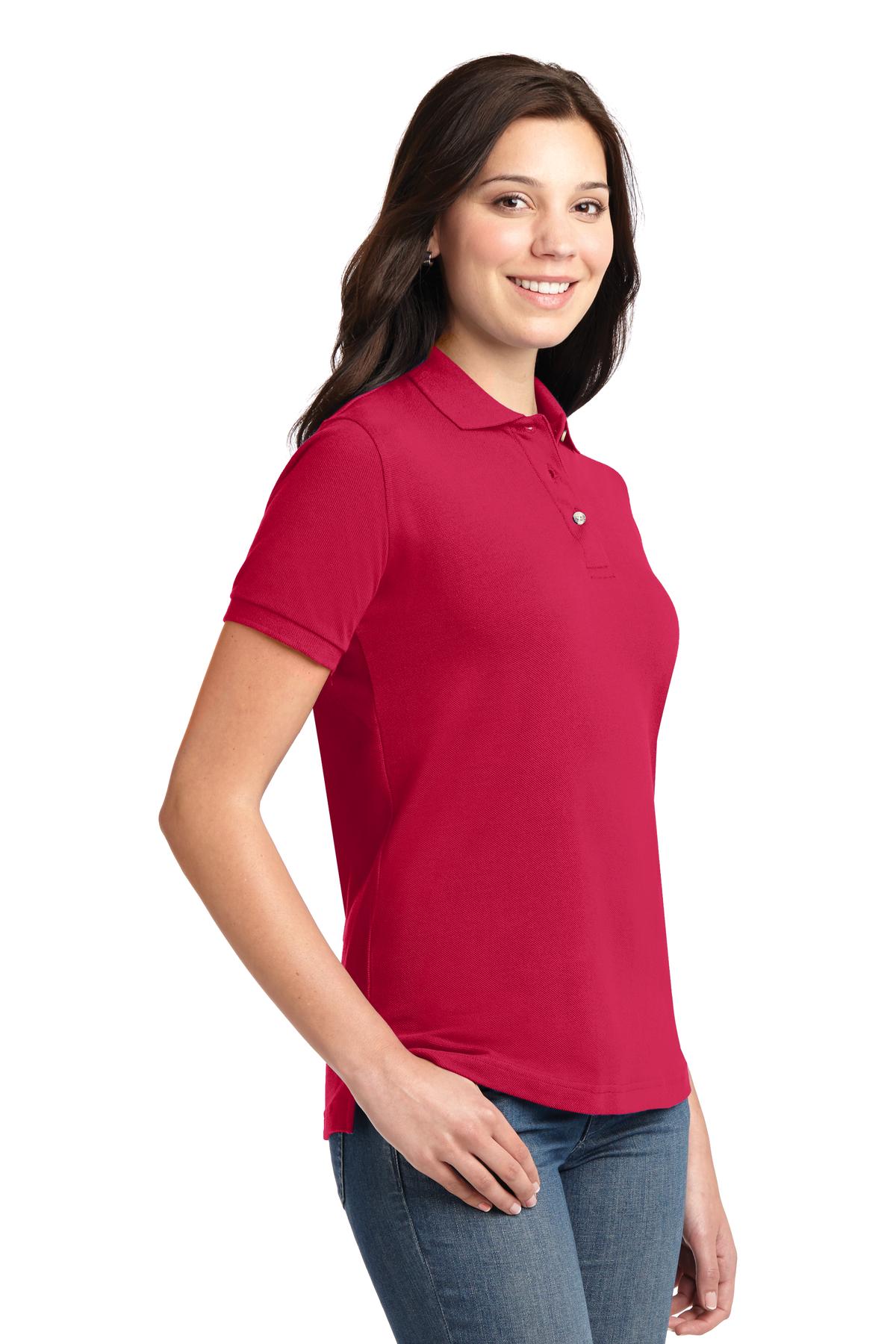 Port Authority Women's Heavyweight Cotton Pique Polo. L420