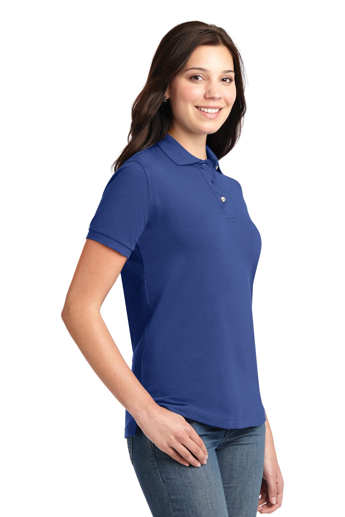 Port Authority Women's Heavyweight Cotton Pique Polo. L420