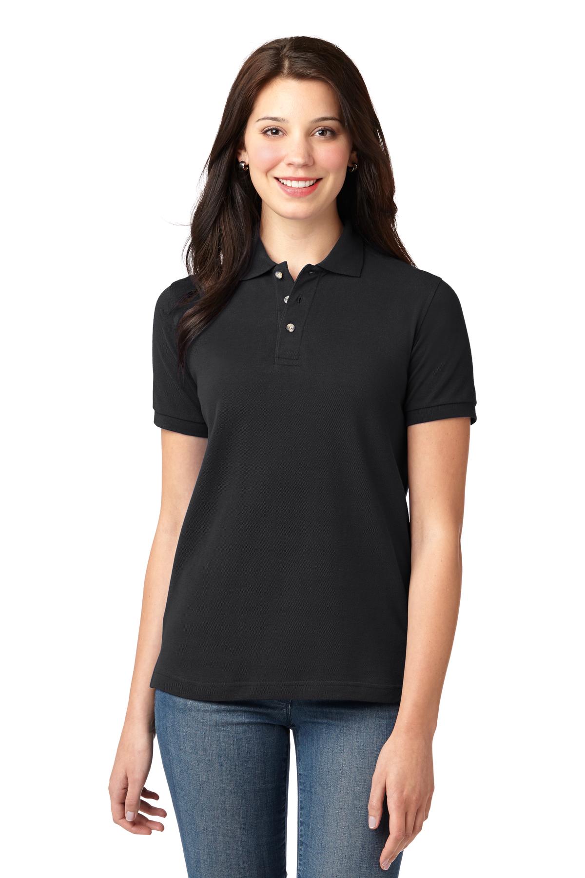 Port Authority ® Women's Heavyweight Cotton Pique Polo. L420 - Image 4