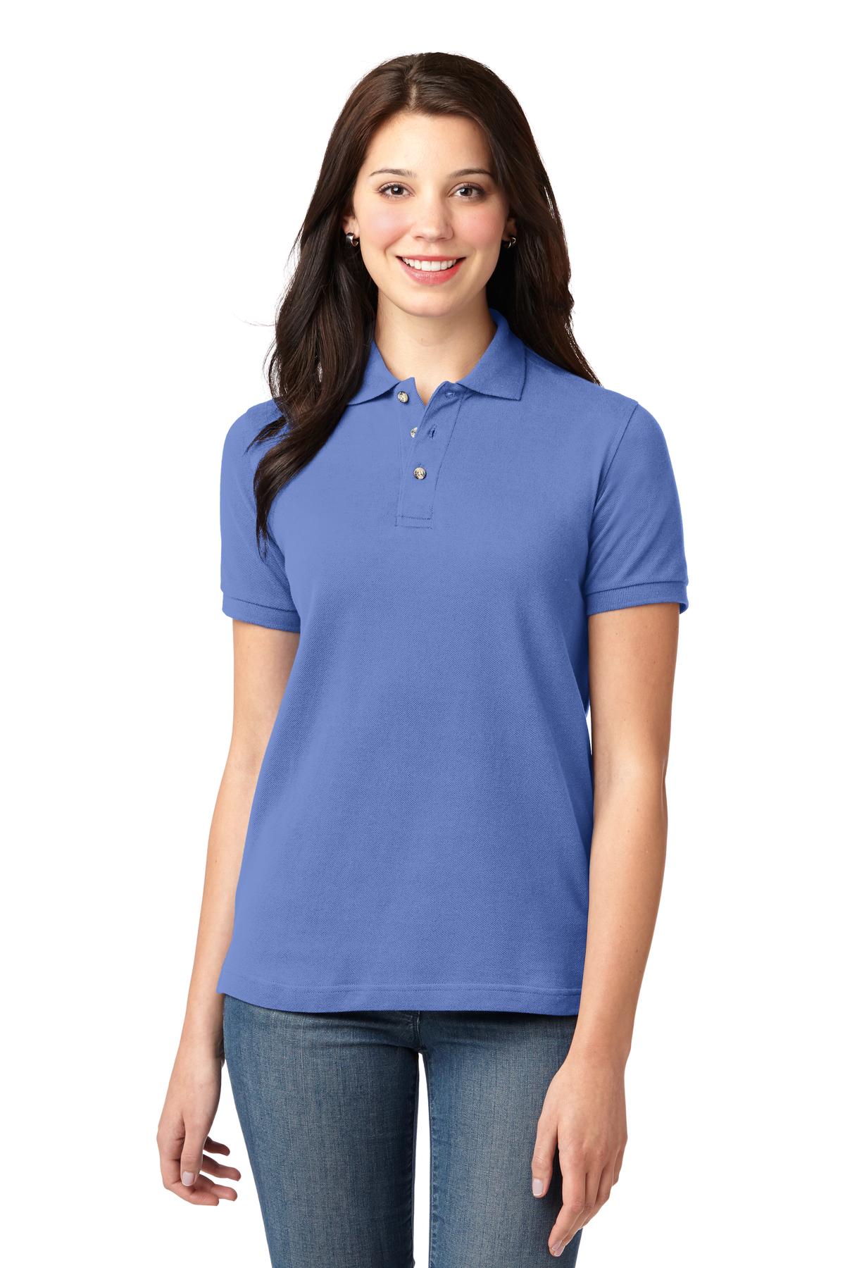 Port Authority ® Women's Heavyweight Cotton Pique Polo. L420 - Image 5