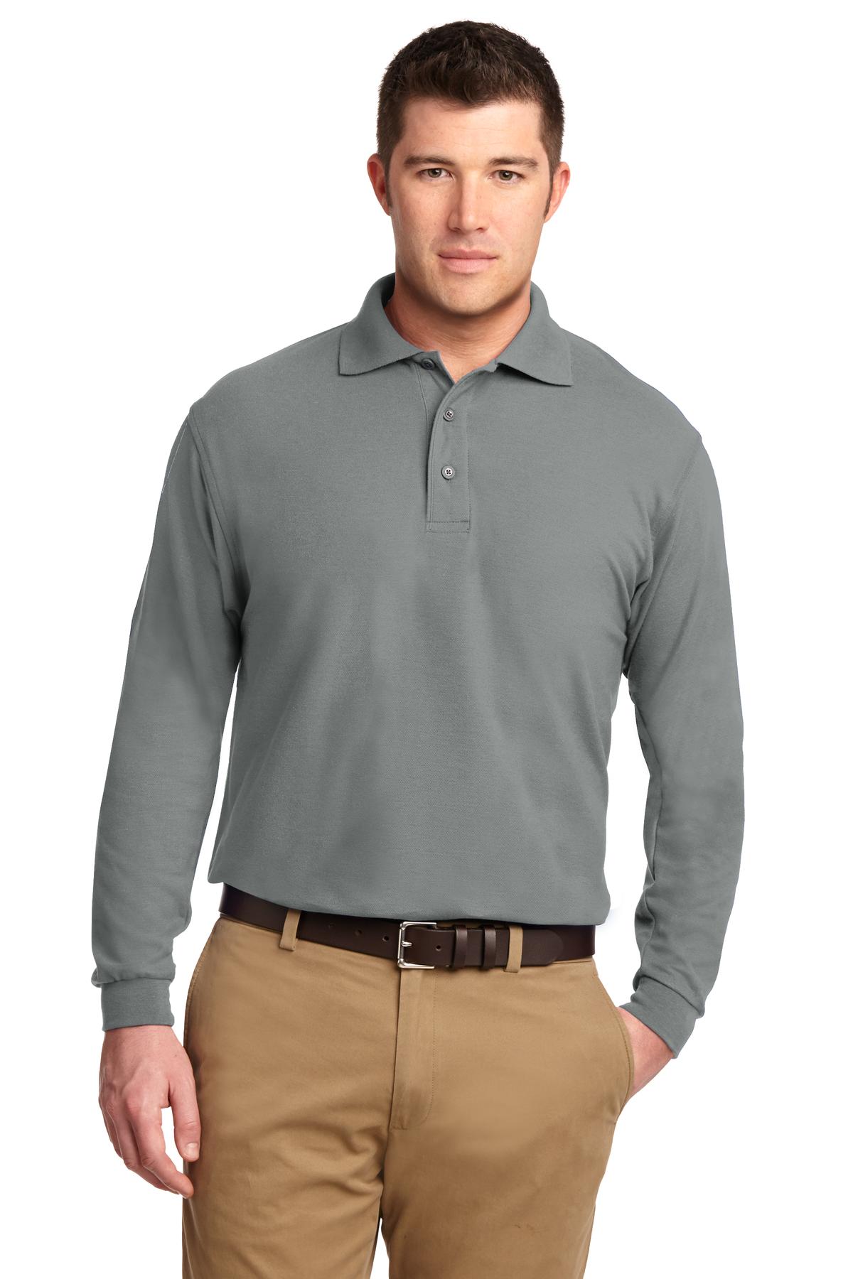 Port Authority ® Tall Silk Touch™ Long Sleeve Polo. TLK500LS - Image 2