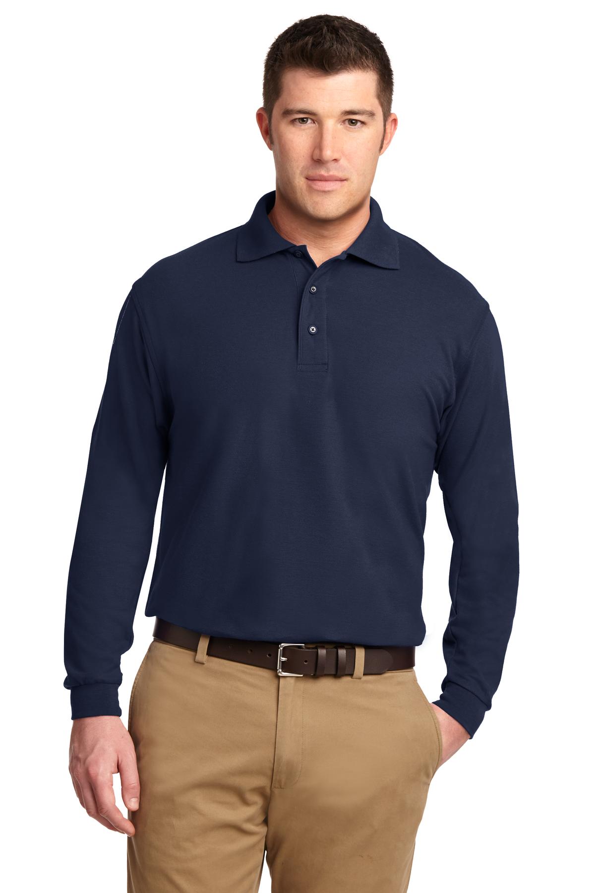 Port Authority ® Tall Silk Touch™ Long Sleeve Polo. TLK500LS - Image 3